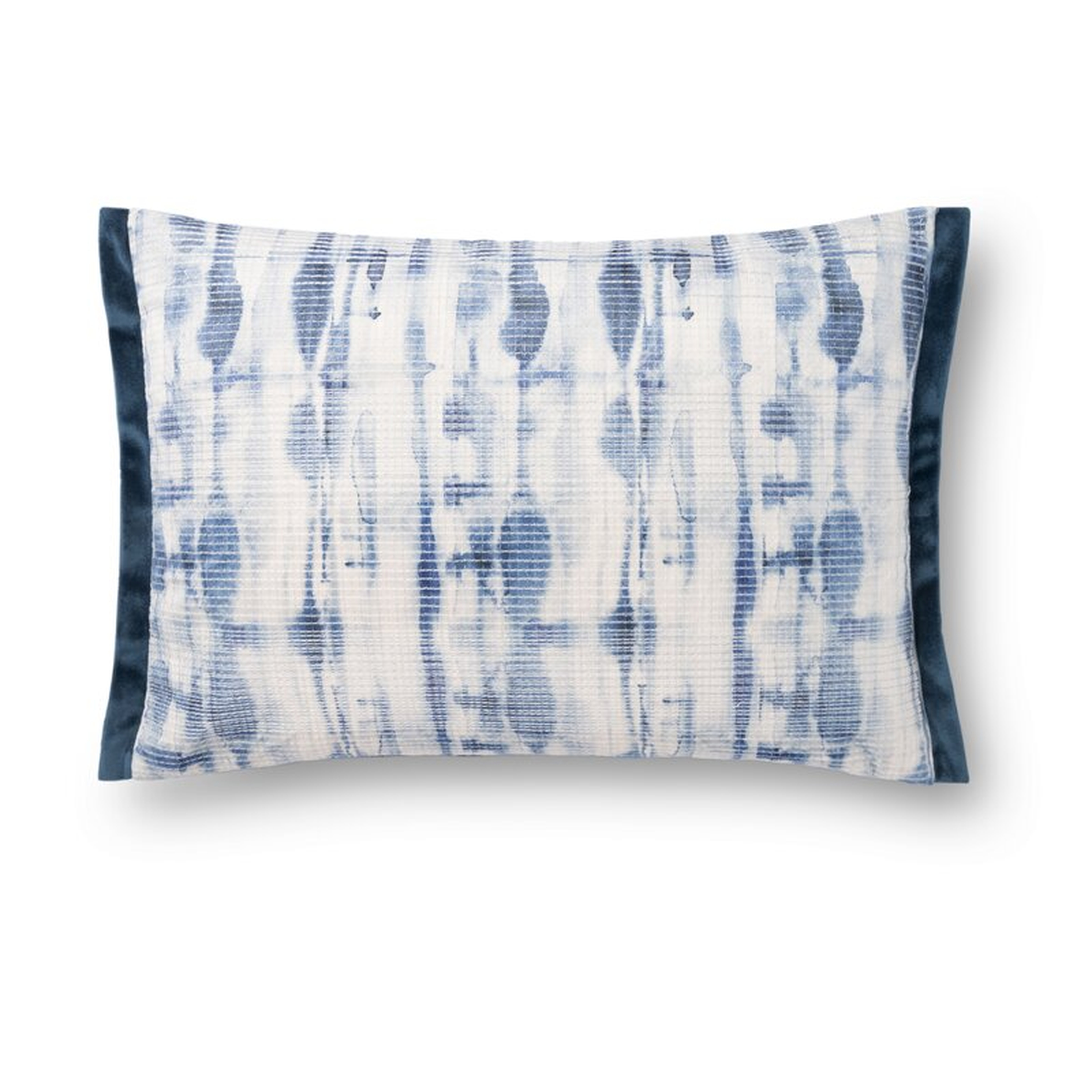 Abstract Lumbar Pillow Fill Material: Down, Color: Blue - Perigold