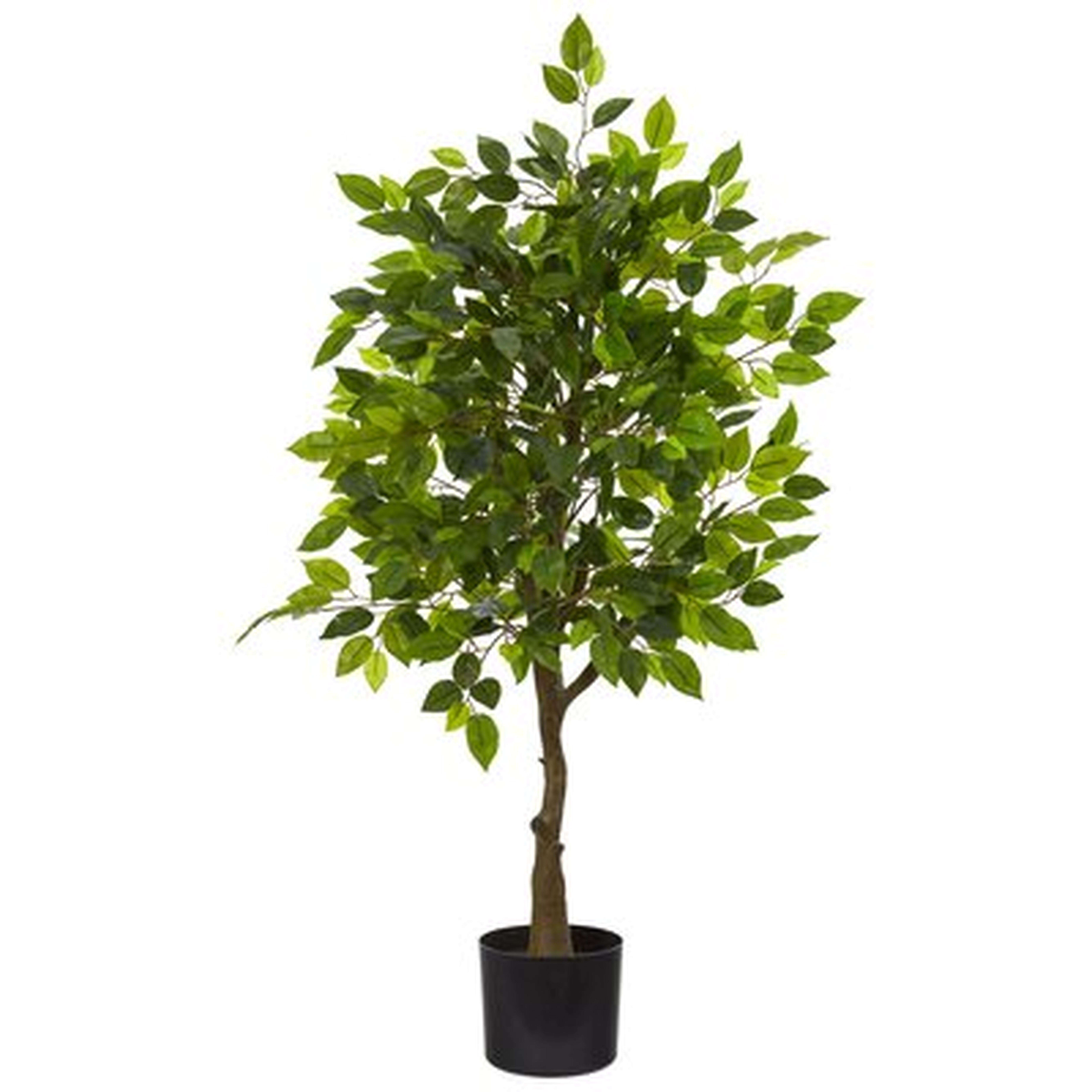 Faux Ficus Tree in Pot Liner, 39" - Wayfair