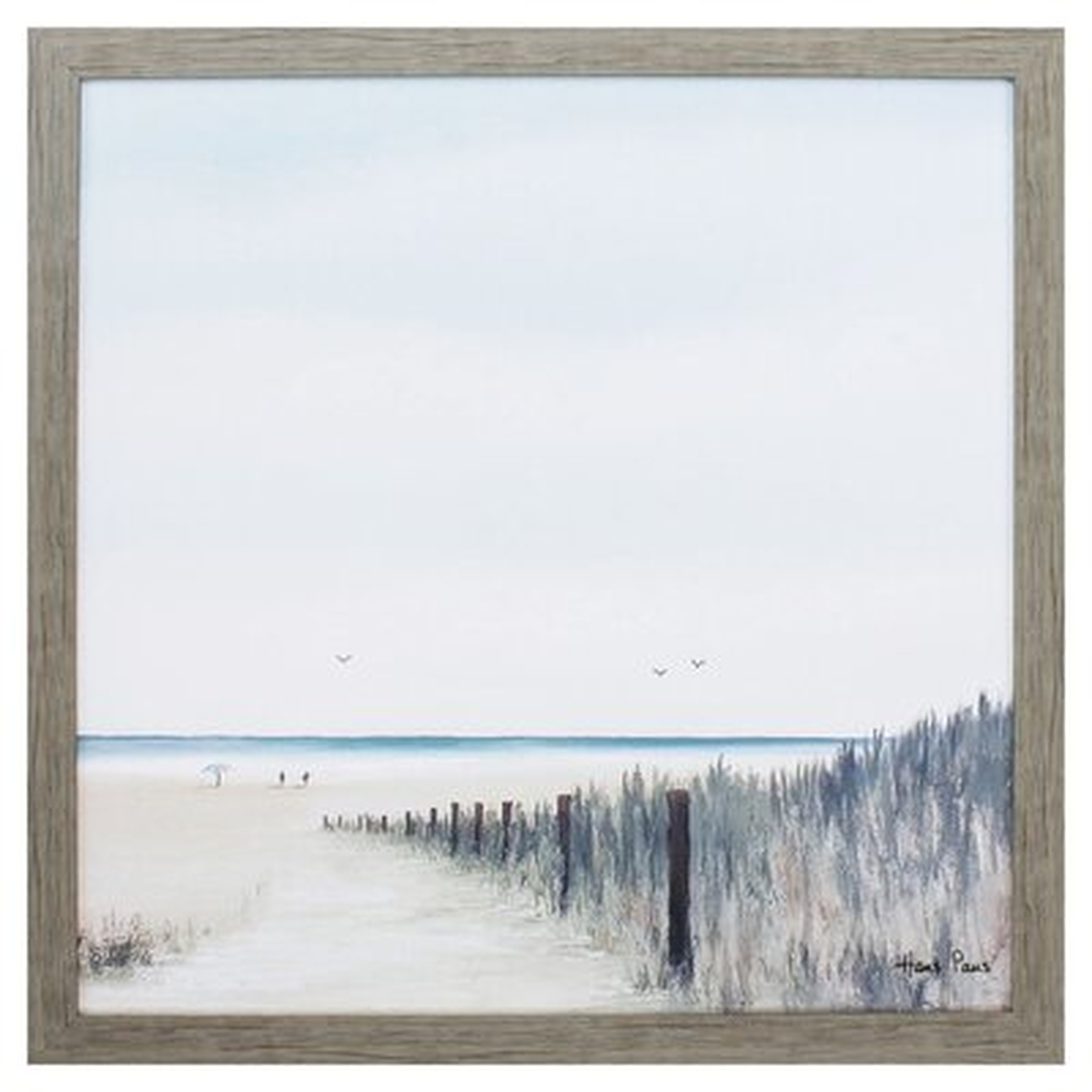 At the Beach - Picture Frame Painting Print on Glass - Wayfair