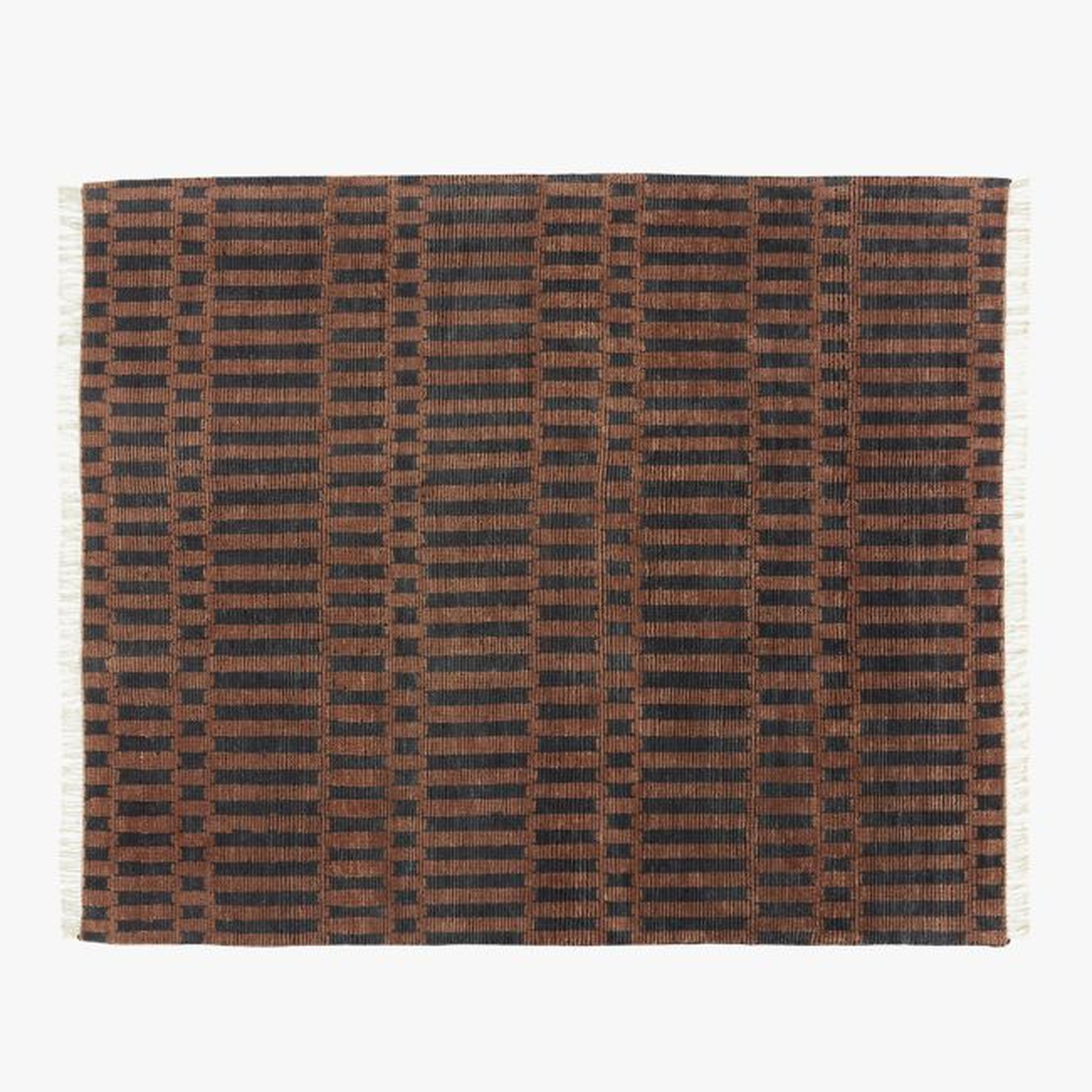 Esme Black/Brown Hand-Knotted Area Rug 8'x10' - CB2