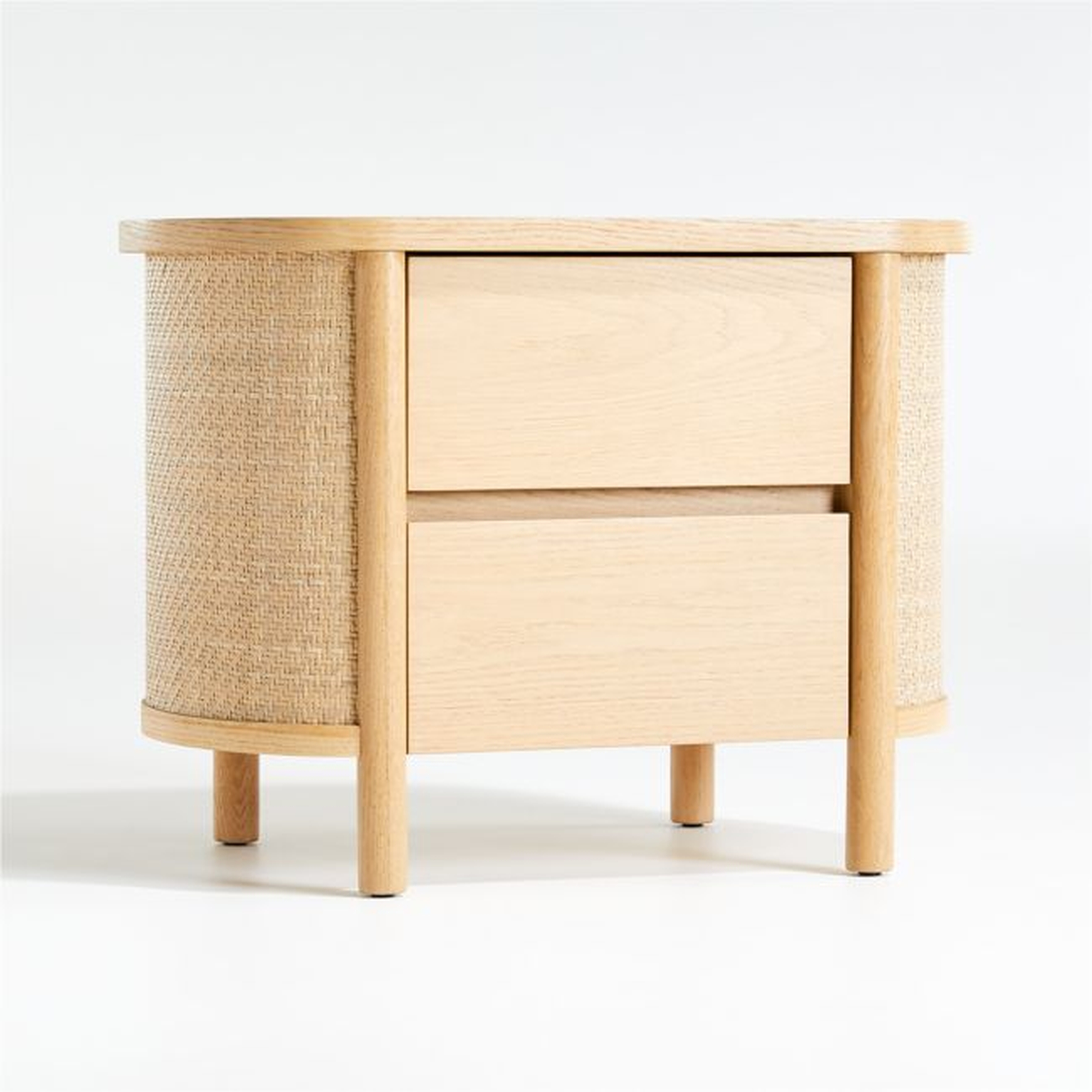 Canyon Natural Wood 2-Drawer Kids Nightstand by Leanne Ford - Crate and Barrel