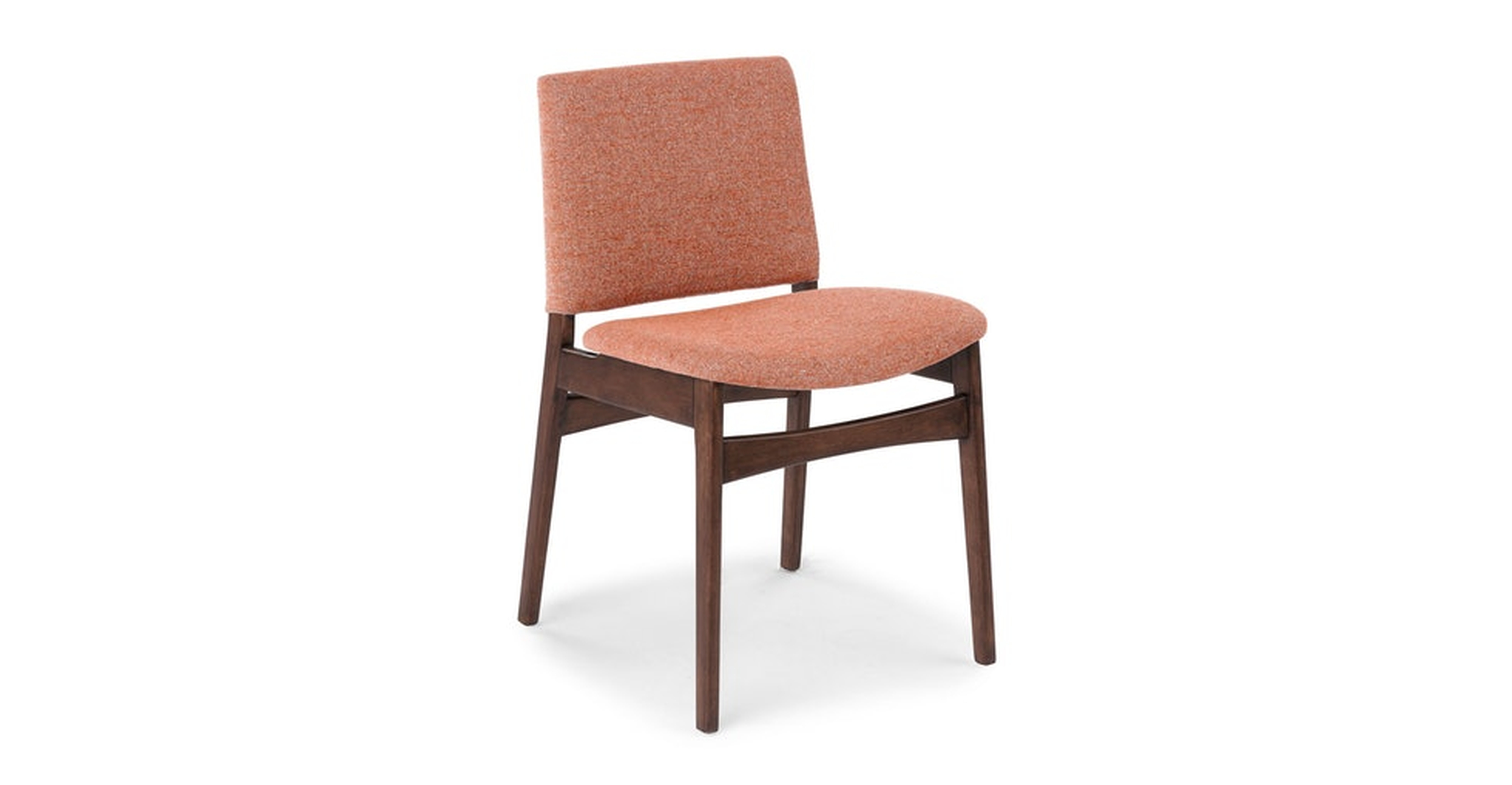 Nosh Rosehip Orange Walnut Dining Chair - Article