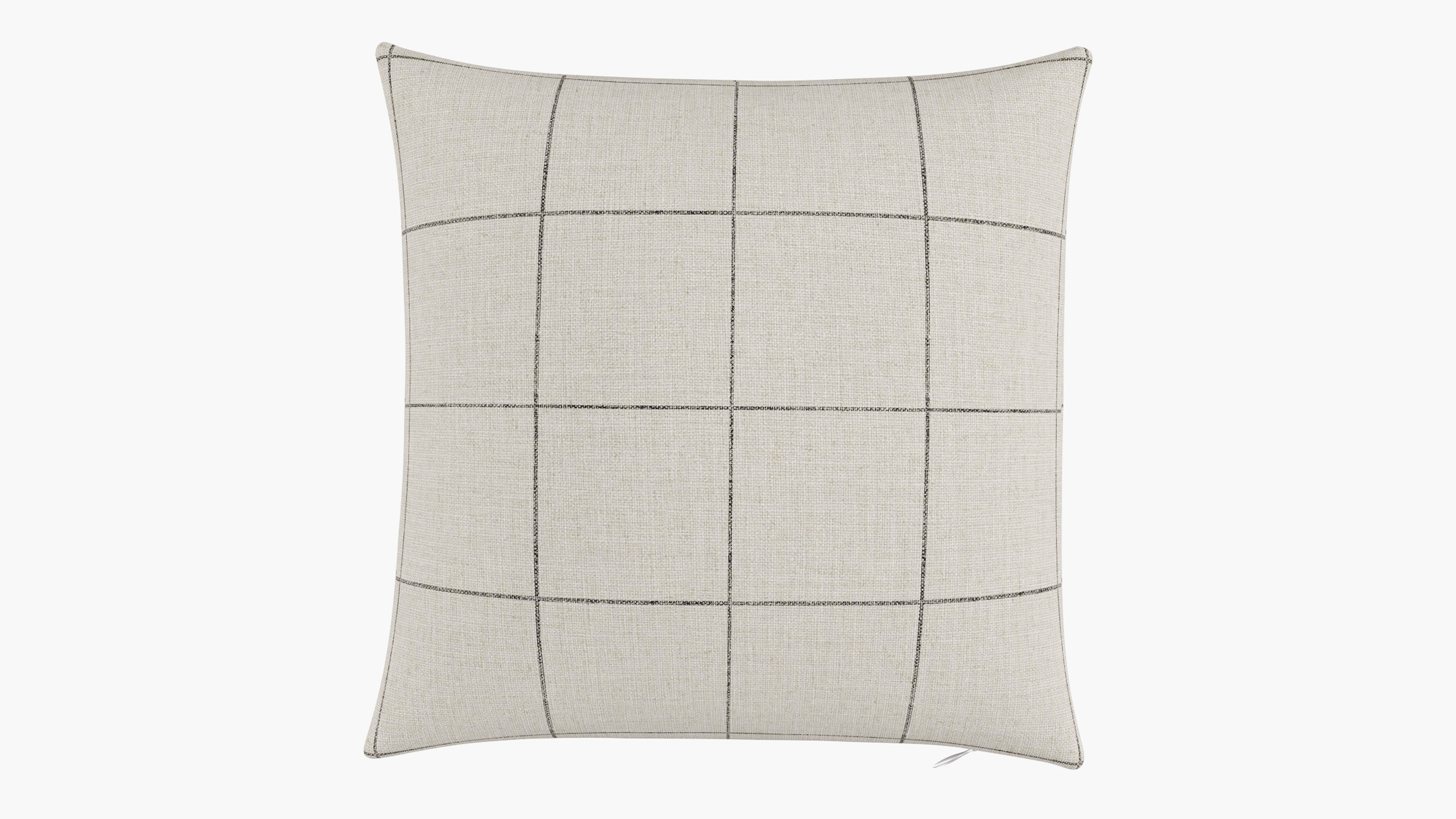 Throw Pillow 18", Coal Windowpane, 18" x 18" - The Inside
