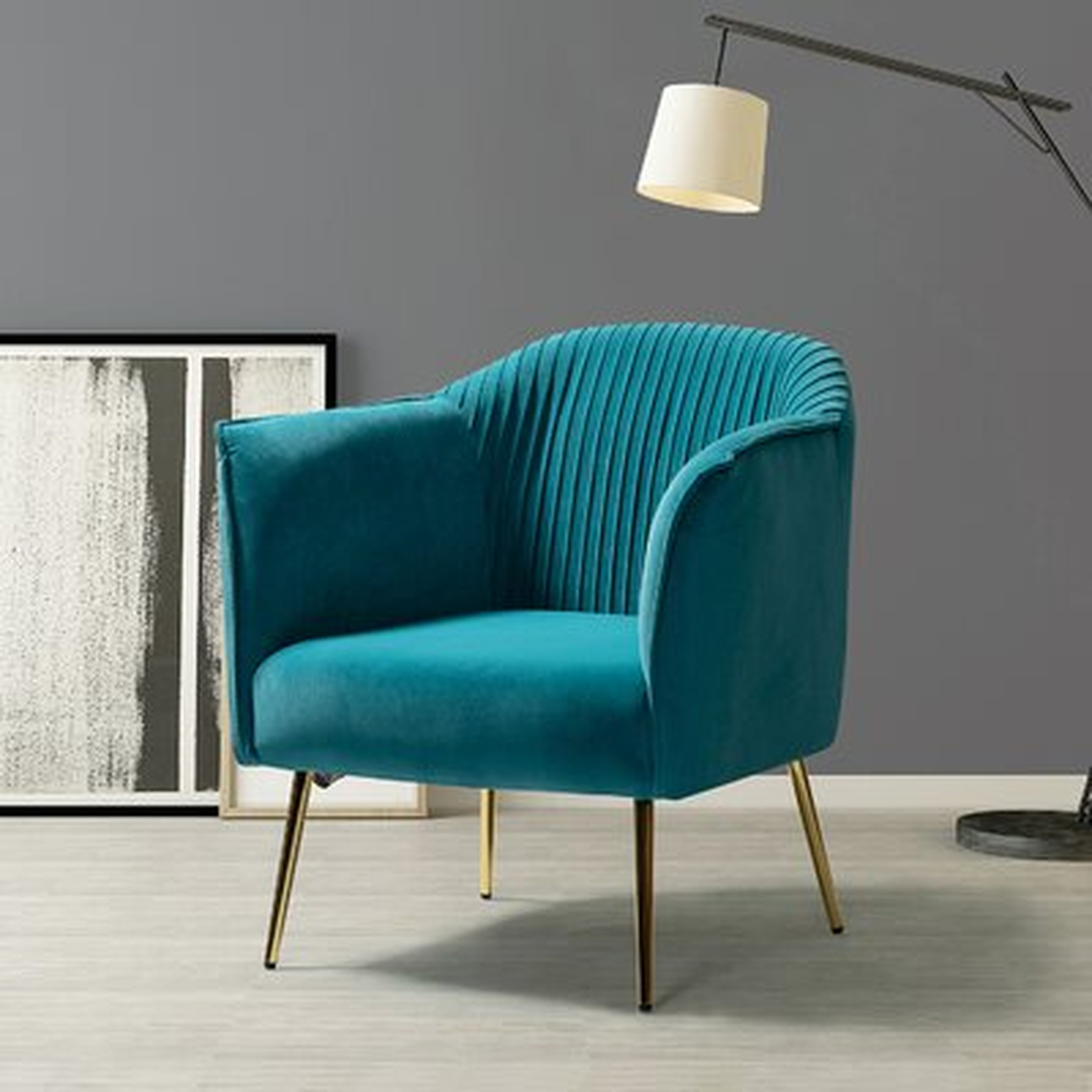 Masson 27" W Velvet Barrel Chair - Wayfair