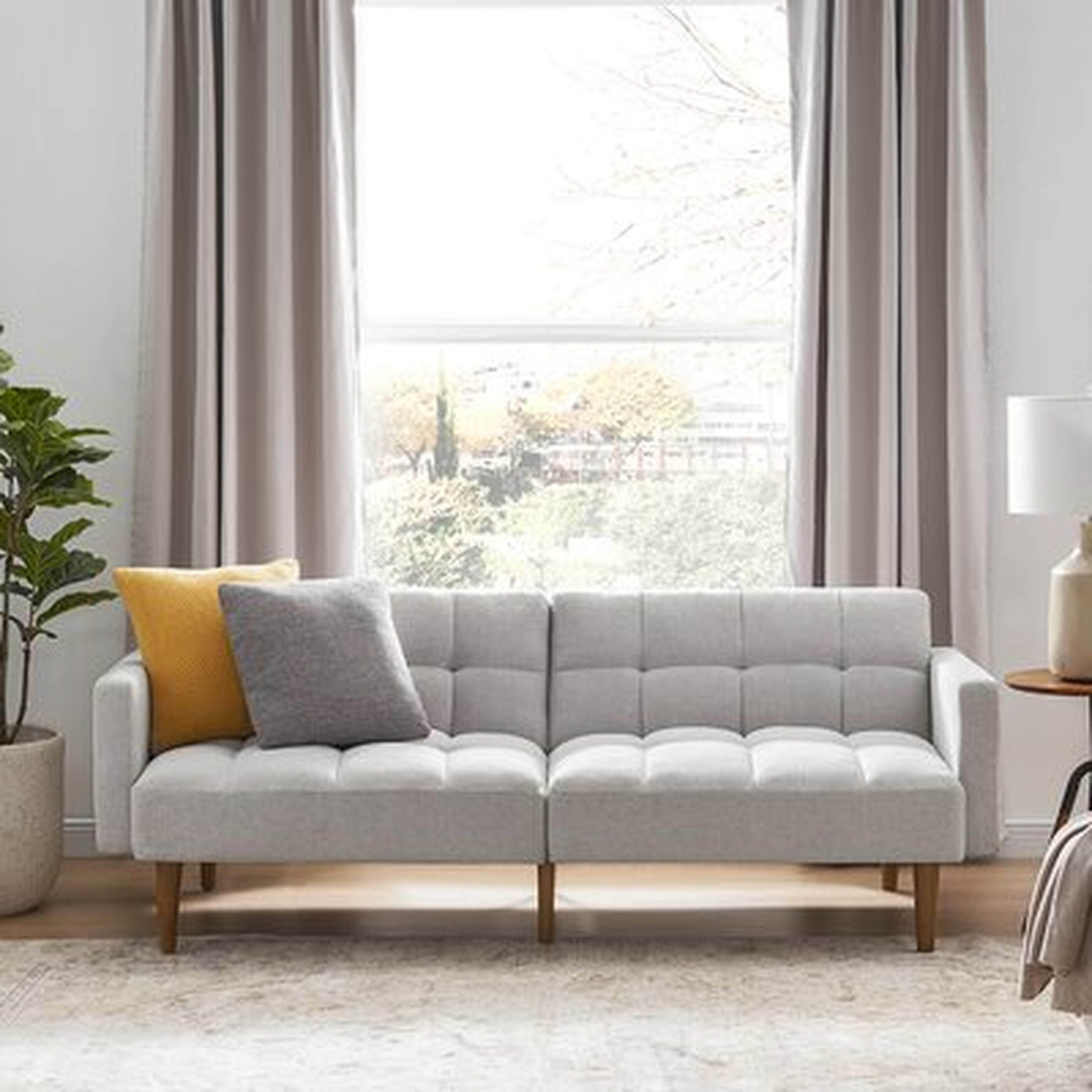 Reiana Twin 77.56'' Wide Velvet Convertible Sofa - Wayfair