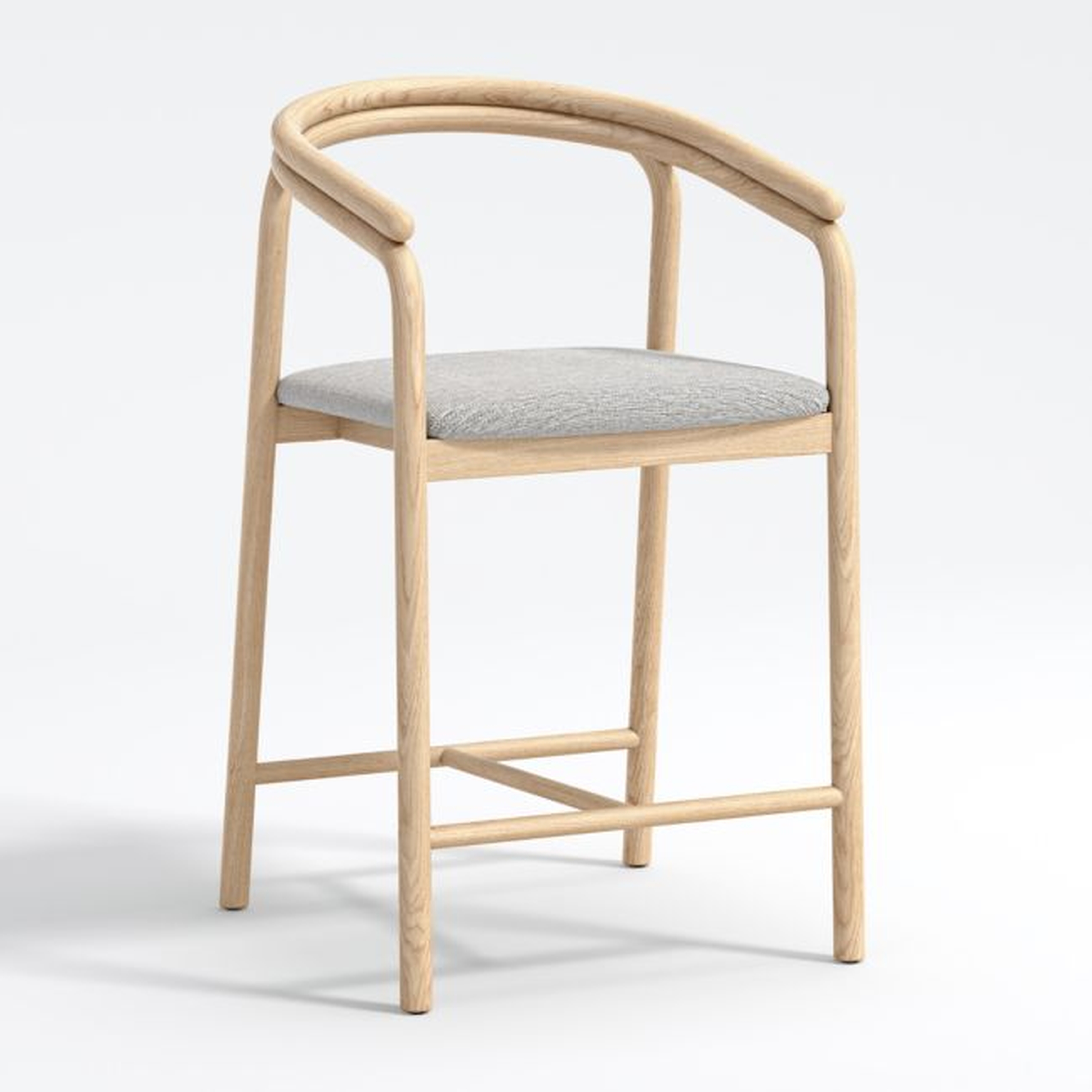 Redonda Wood Upholstered Counter Stool - Crate and Barrel