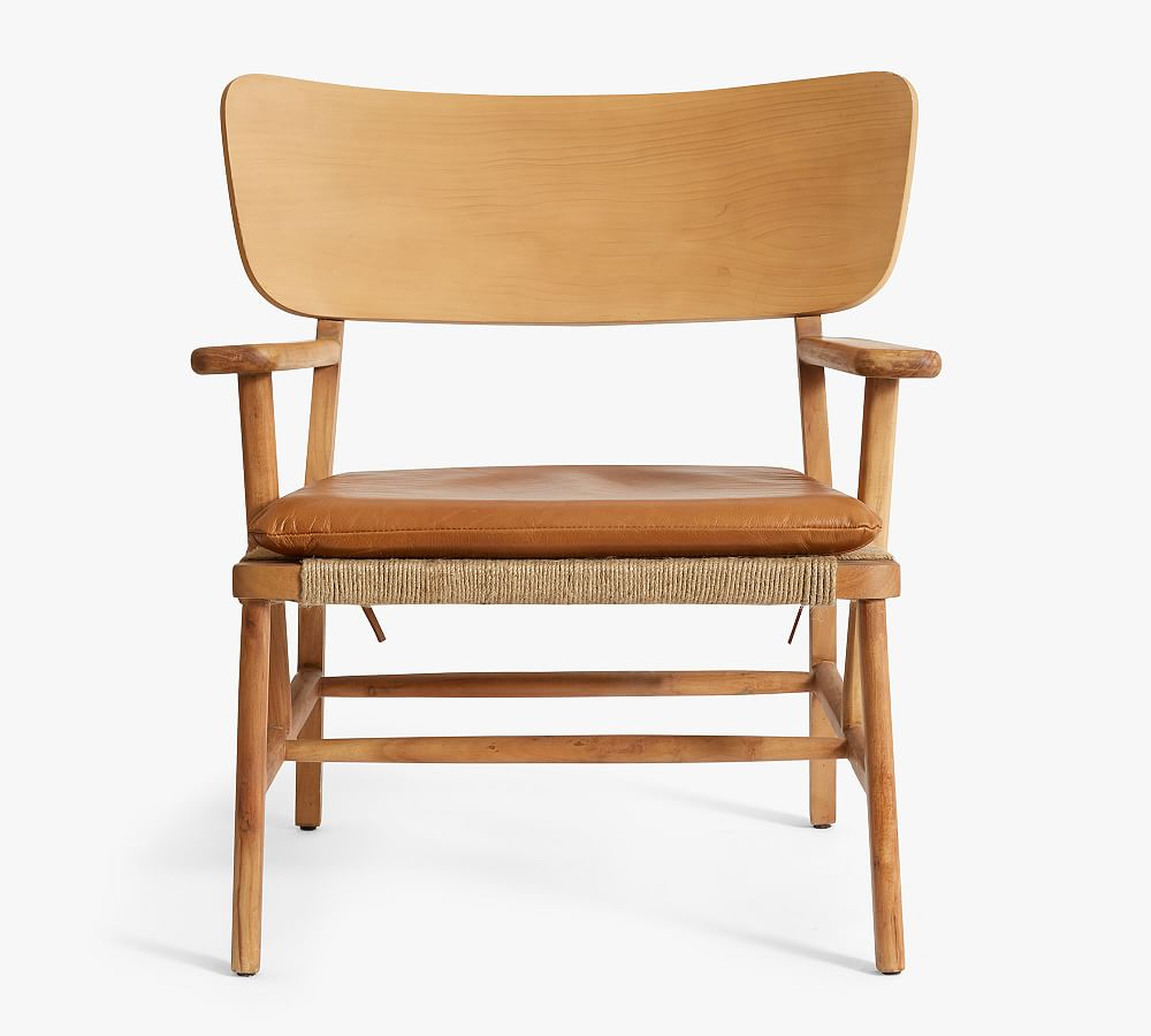 Danish Leather Chair, Nubuck Fawn - Pottery Barn