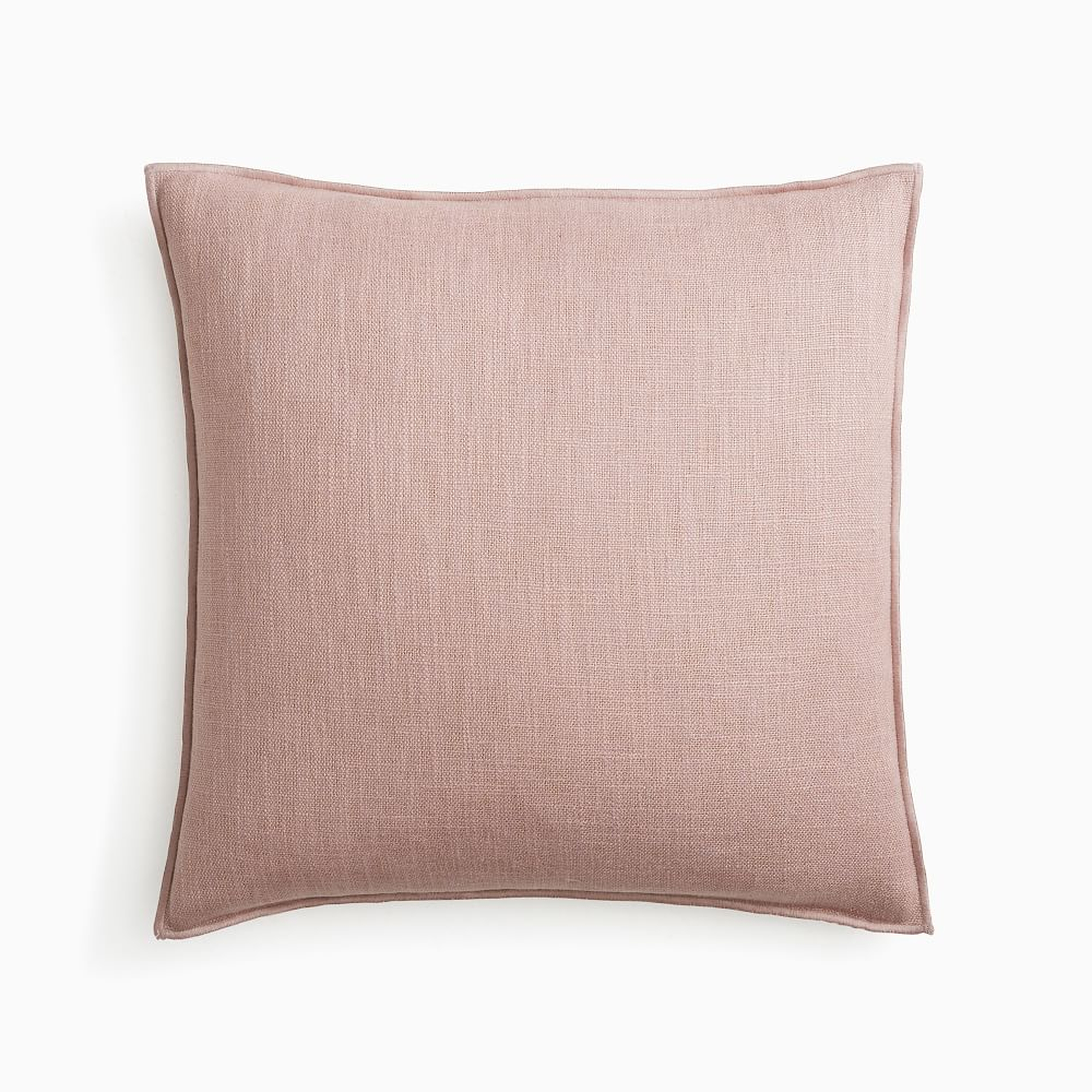 Classic Linen Pillow Cover, 20"x20", Adobe Rose, Set of 2 - West Elm