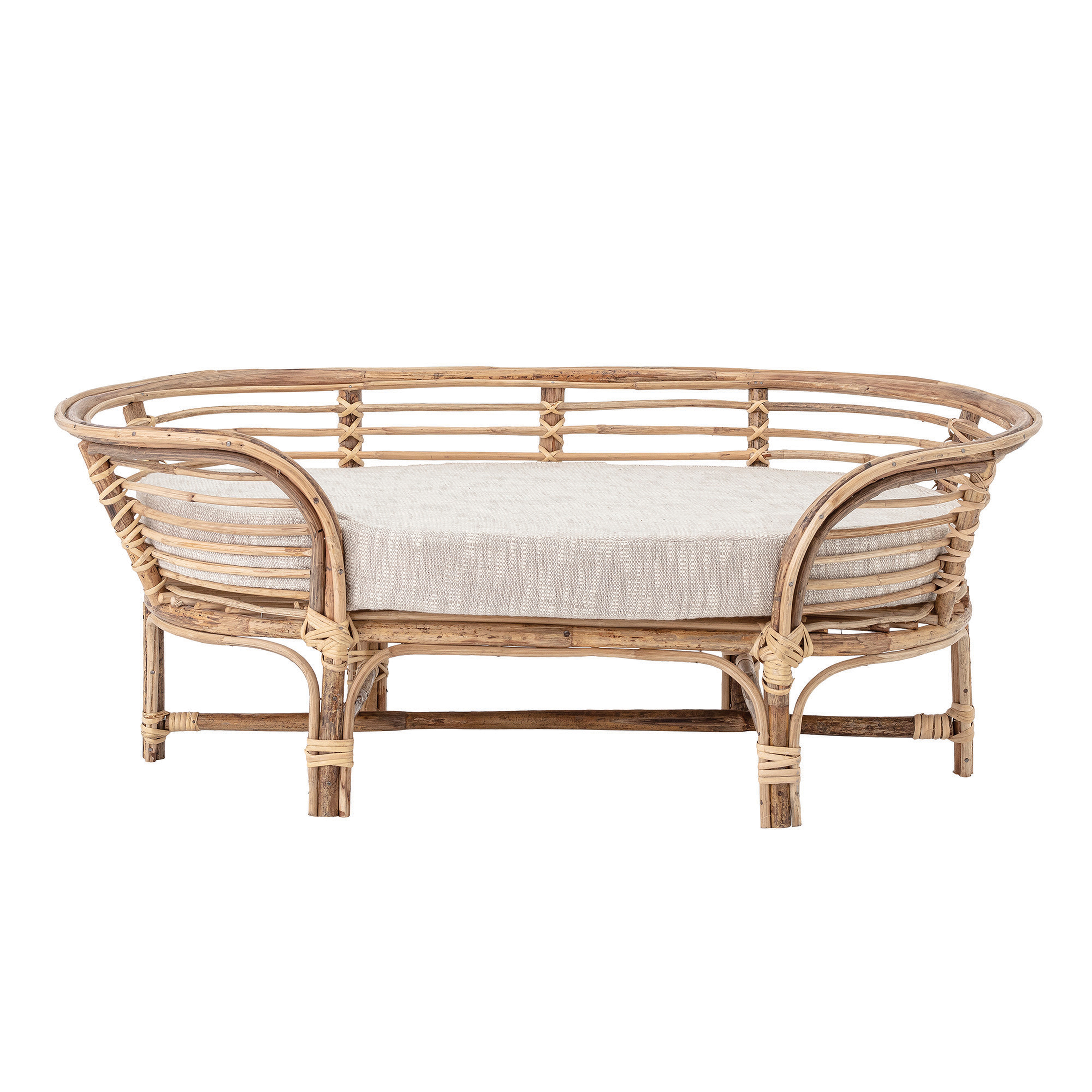 Rattan Dog Bed with Cushion - Creative Co-Op