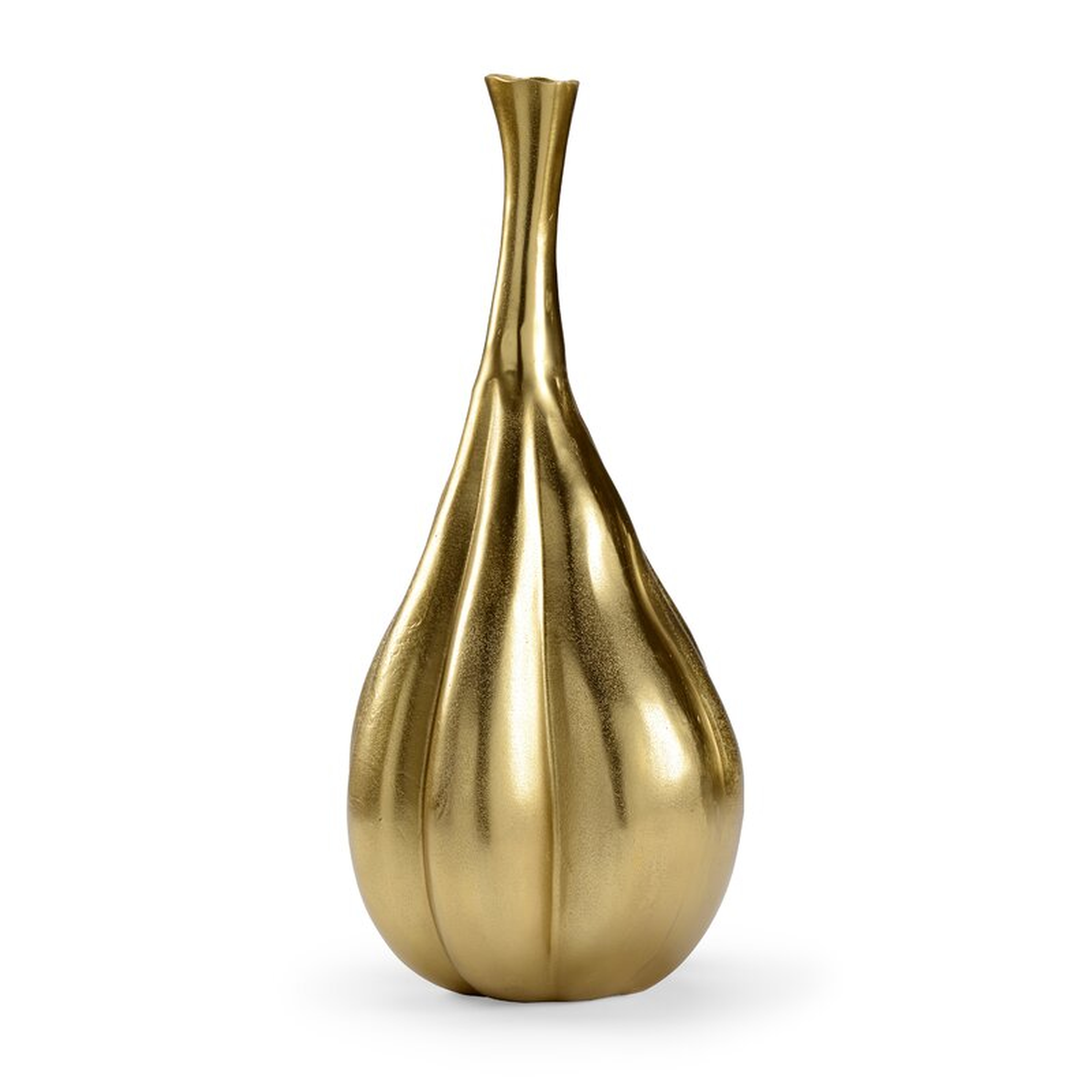 Wildwood Garlic Gold 25"" Aluminum Floor Vase - Perigold