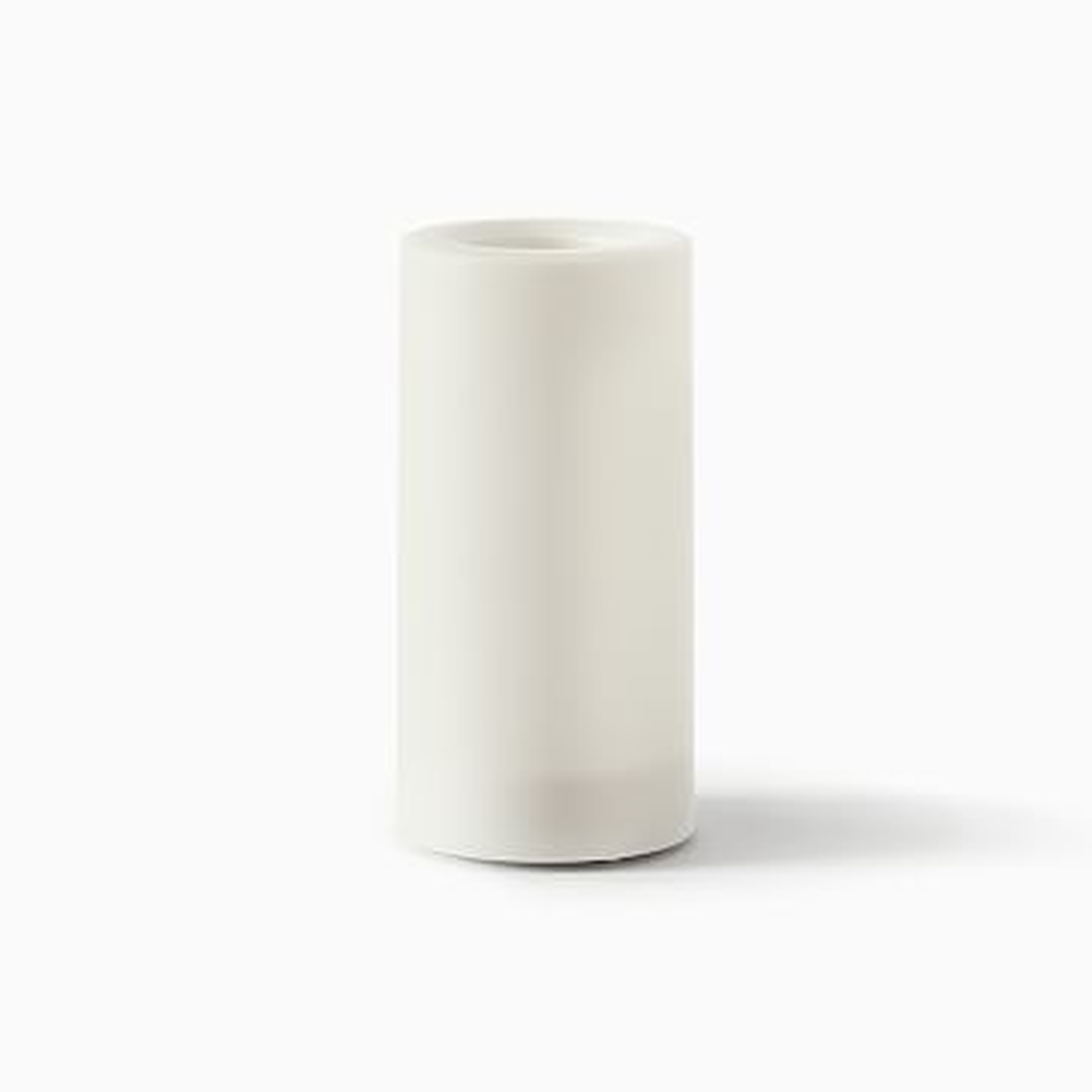 Flat Top Flicker Flameless Basic Candle, 3x6, 1 Wick, Unscented, White - West Elm