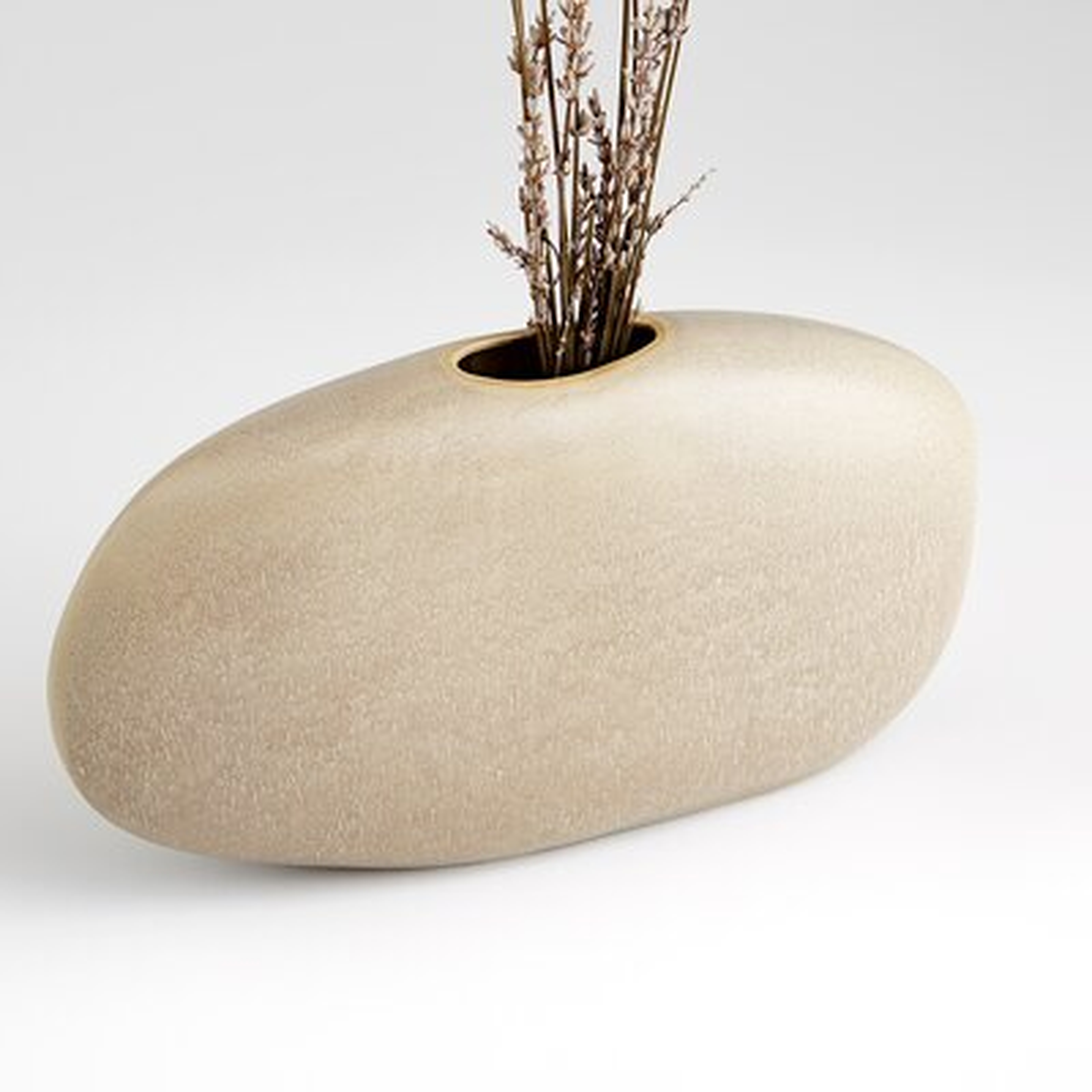 Pebble Beige 6.25" Ceramic Table Vase - Wayfair