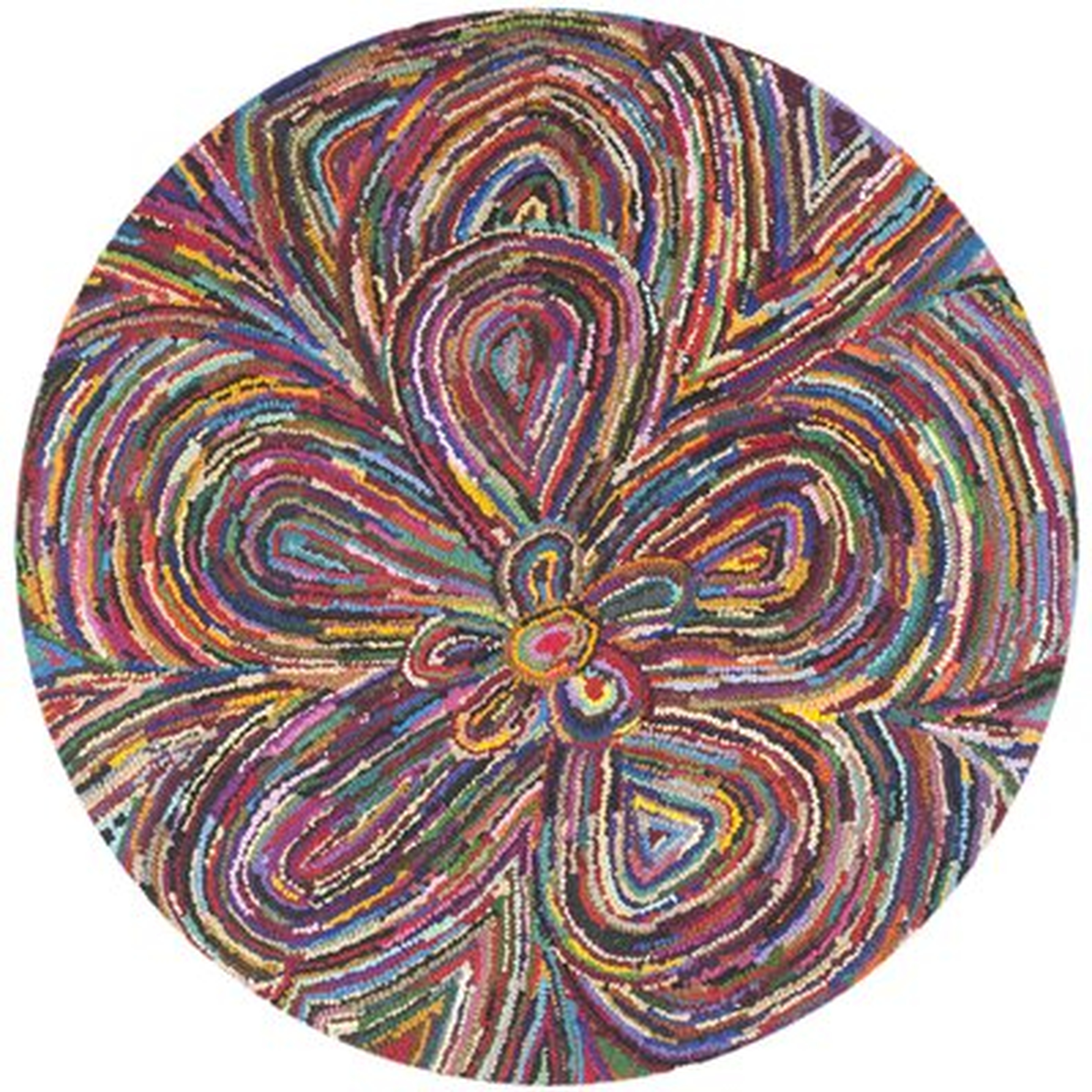 Anaheim Hand-Tufted Cotton Purple/Green/Yellow Area Rug - Wayfair