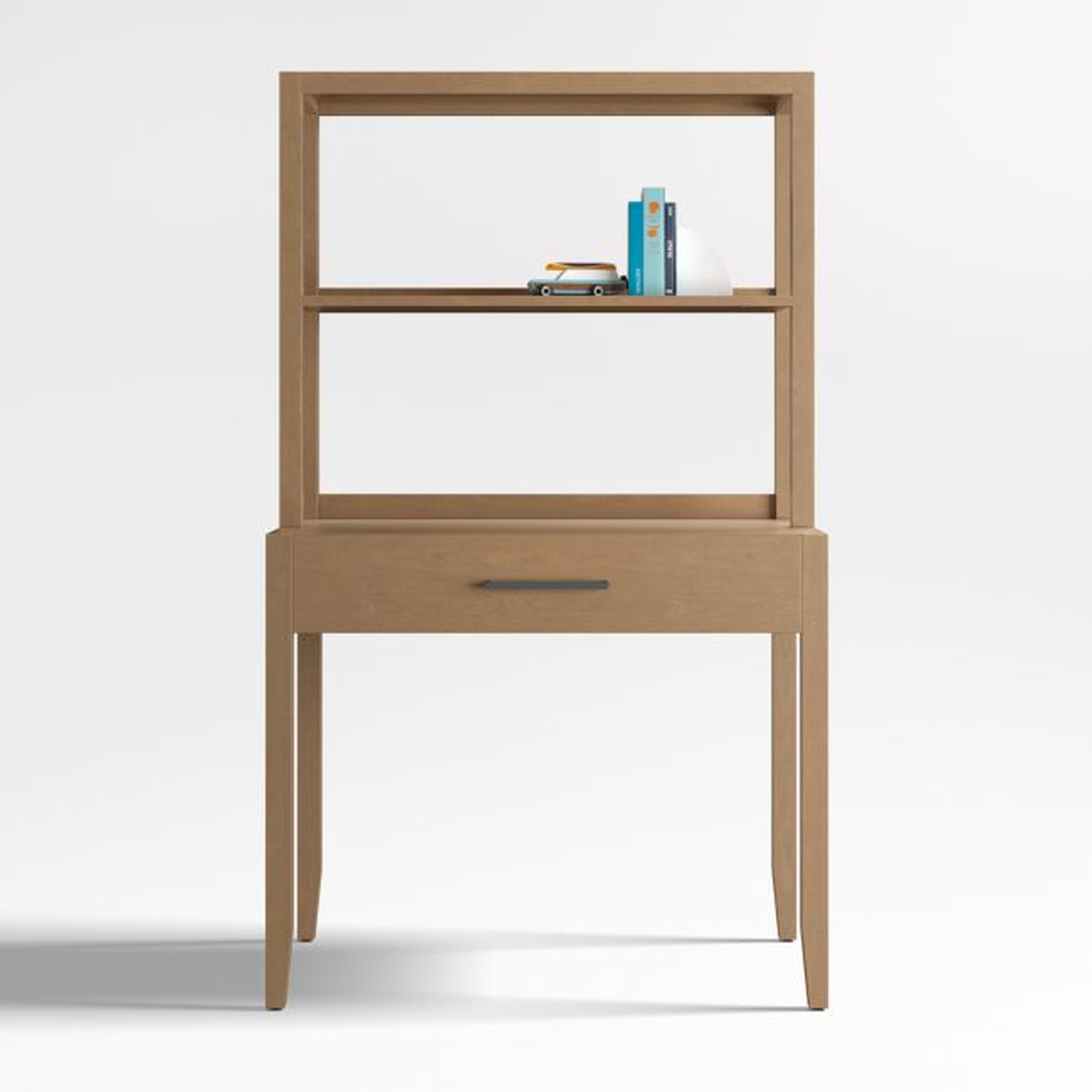 Ever Simple Modular Natural Brown Wood Kids Desk and Hutch - Crate & Kids