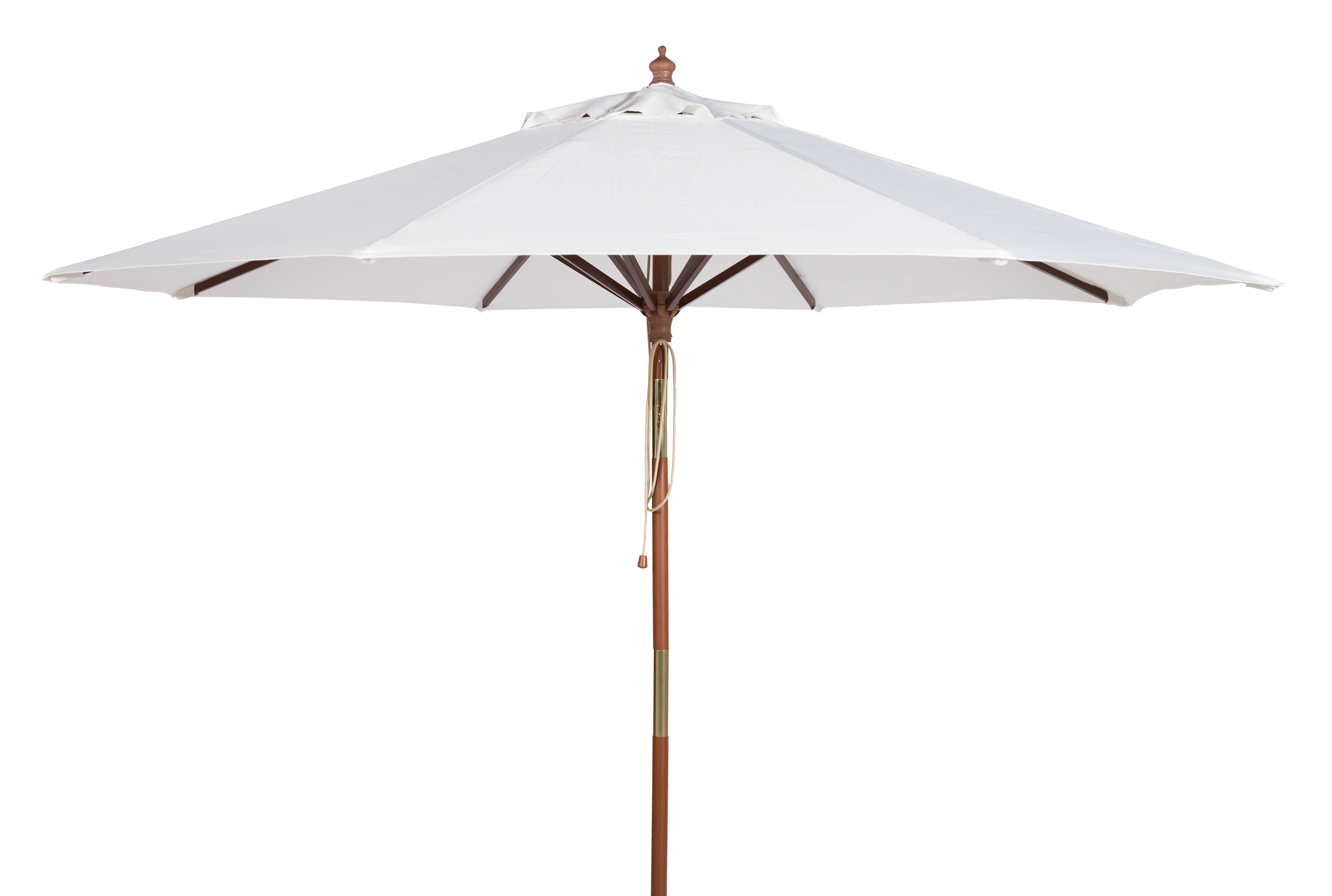 Cannes 9Ft Wooden Outdoor Umbrella - White - Safavieh - Arlo Home