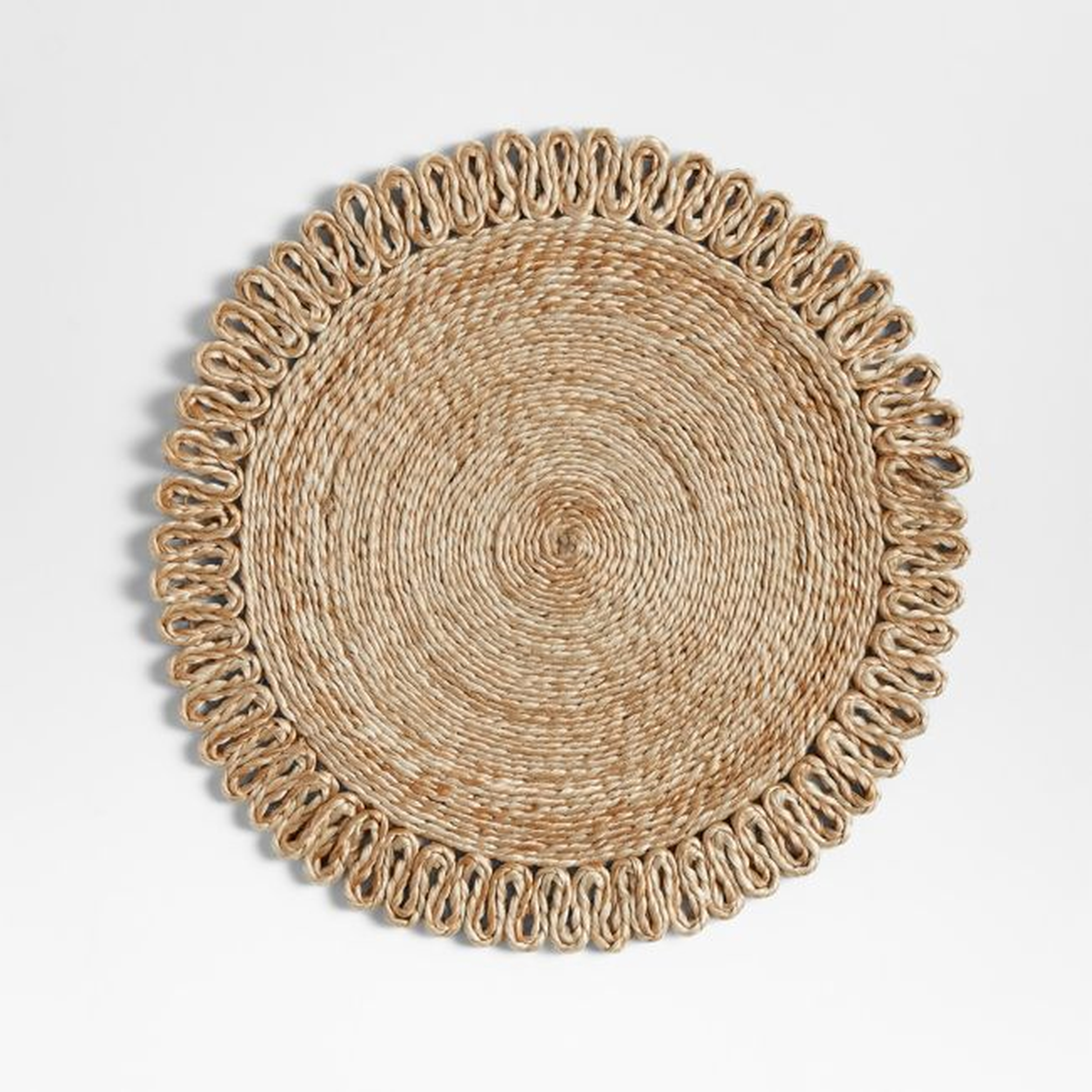 Caliente Round Woven Jute Placemat - Crate and Barrel
