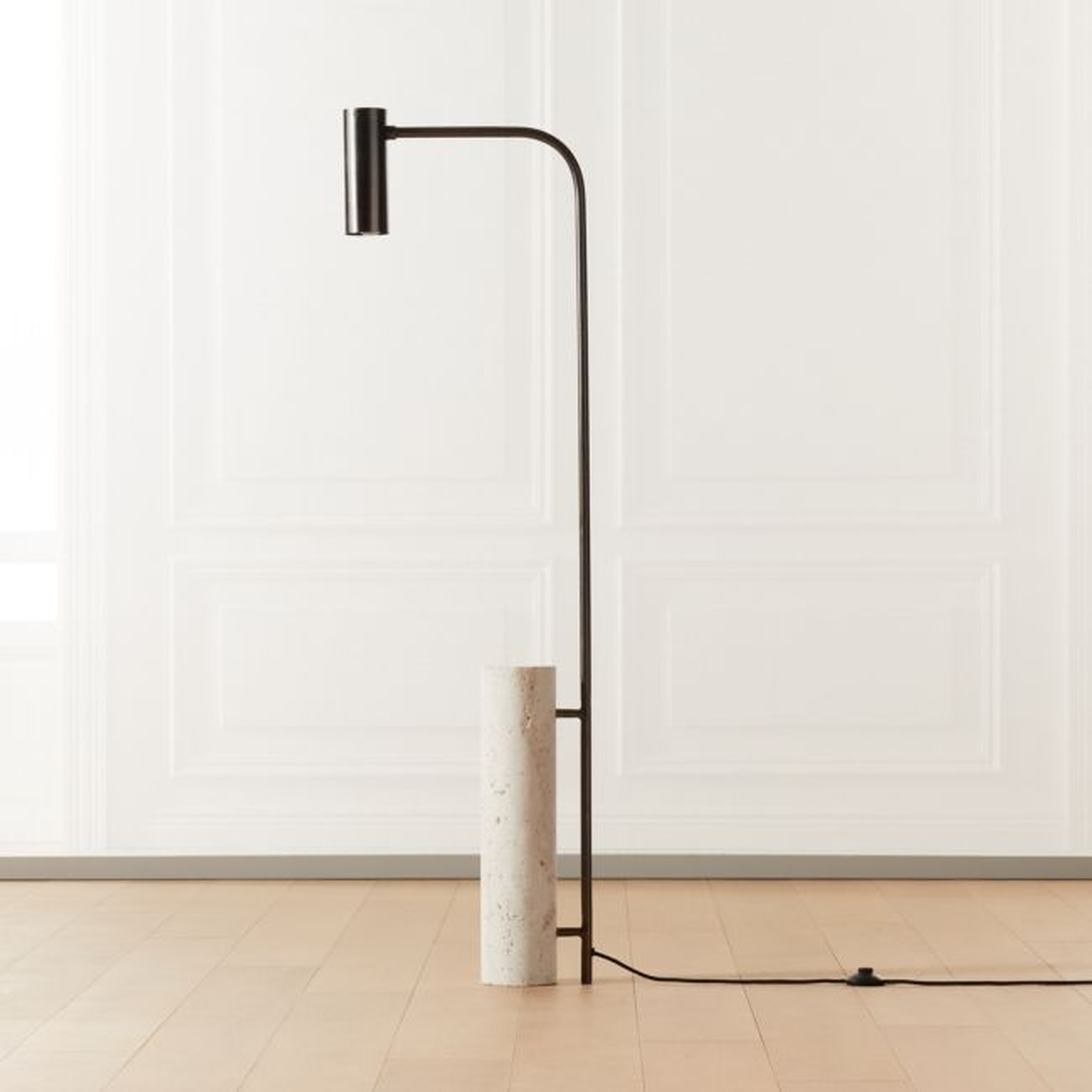 Maestro Travertine Floor Lamp - CB2