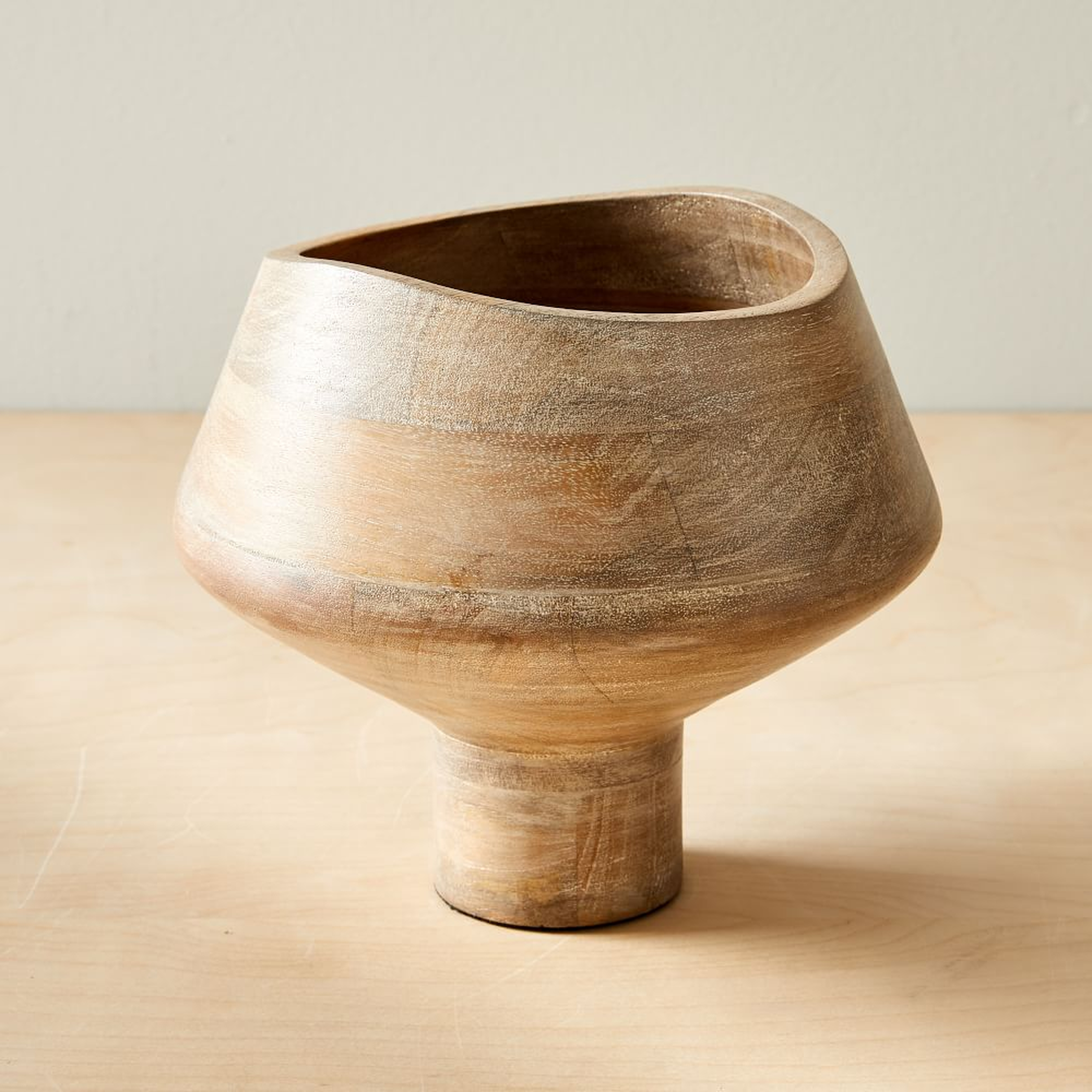 Small Bowl, Whitewash & Mango Wood - West Elm