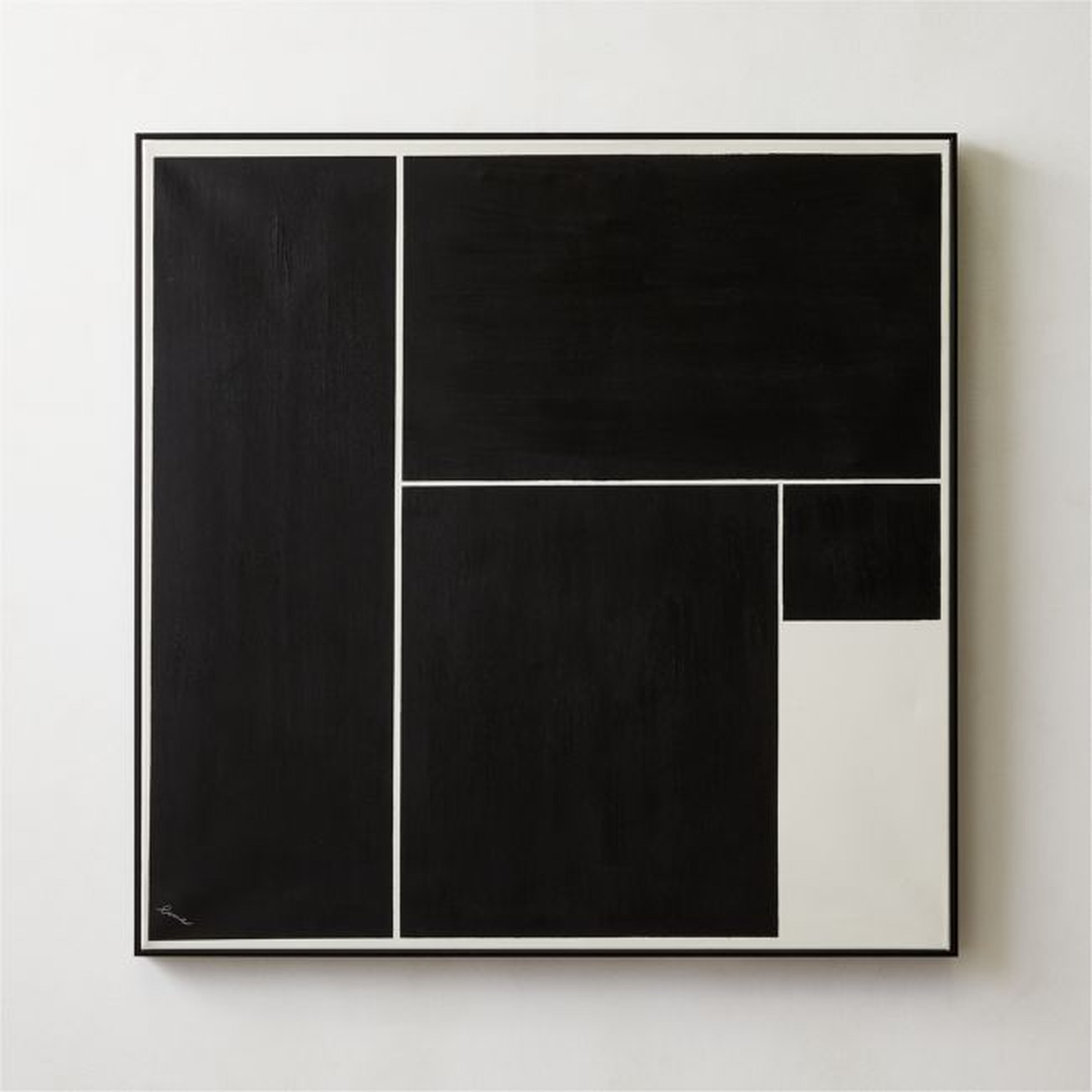 Black Blocks I 40"X40" RESTOCK Mid February 2023 - CB2
