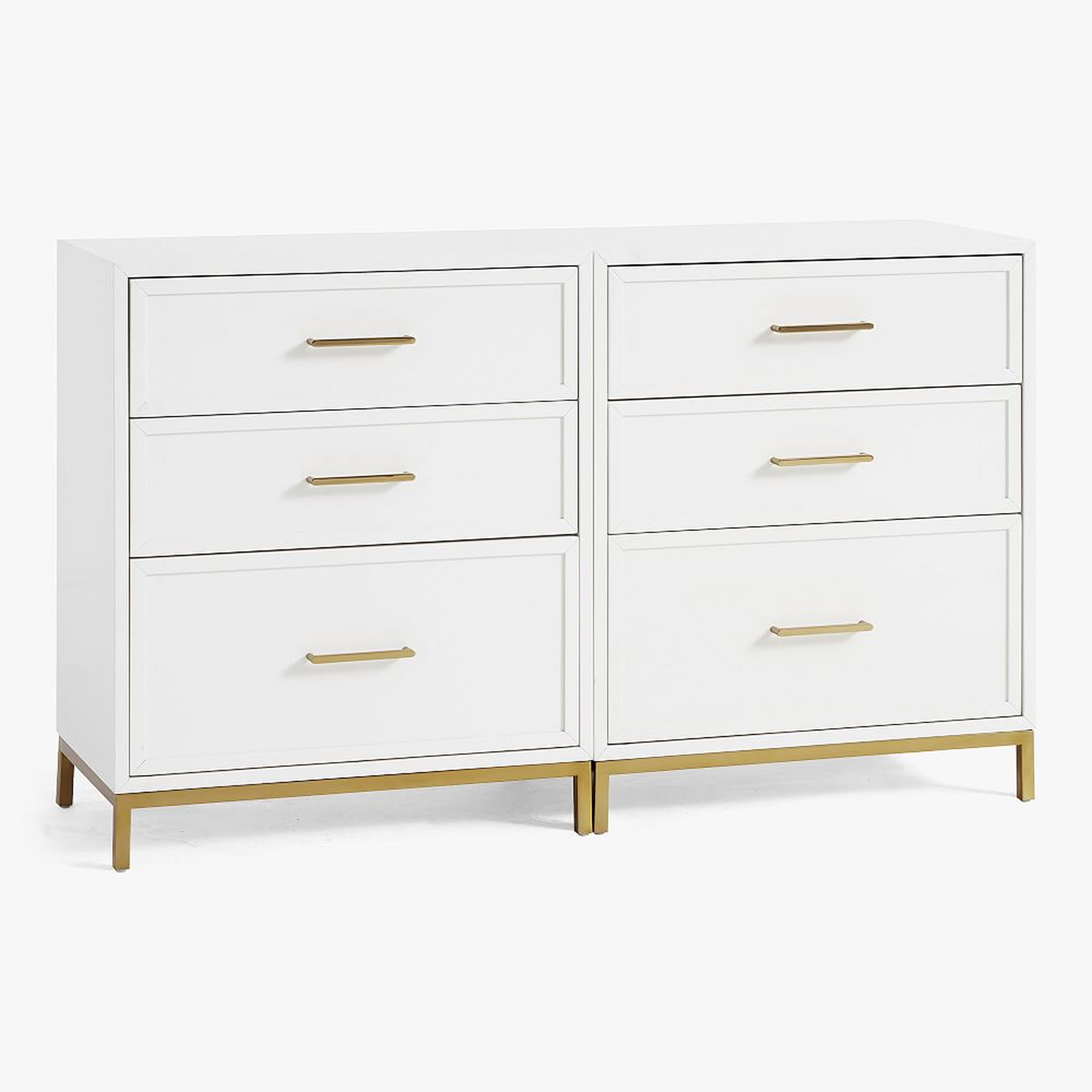 Blaire Double 3-Drawer Storage Cabinets, Simply White, White Glove In-Home - Pottery Barn Teen