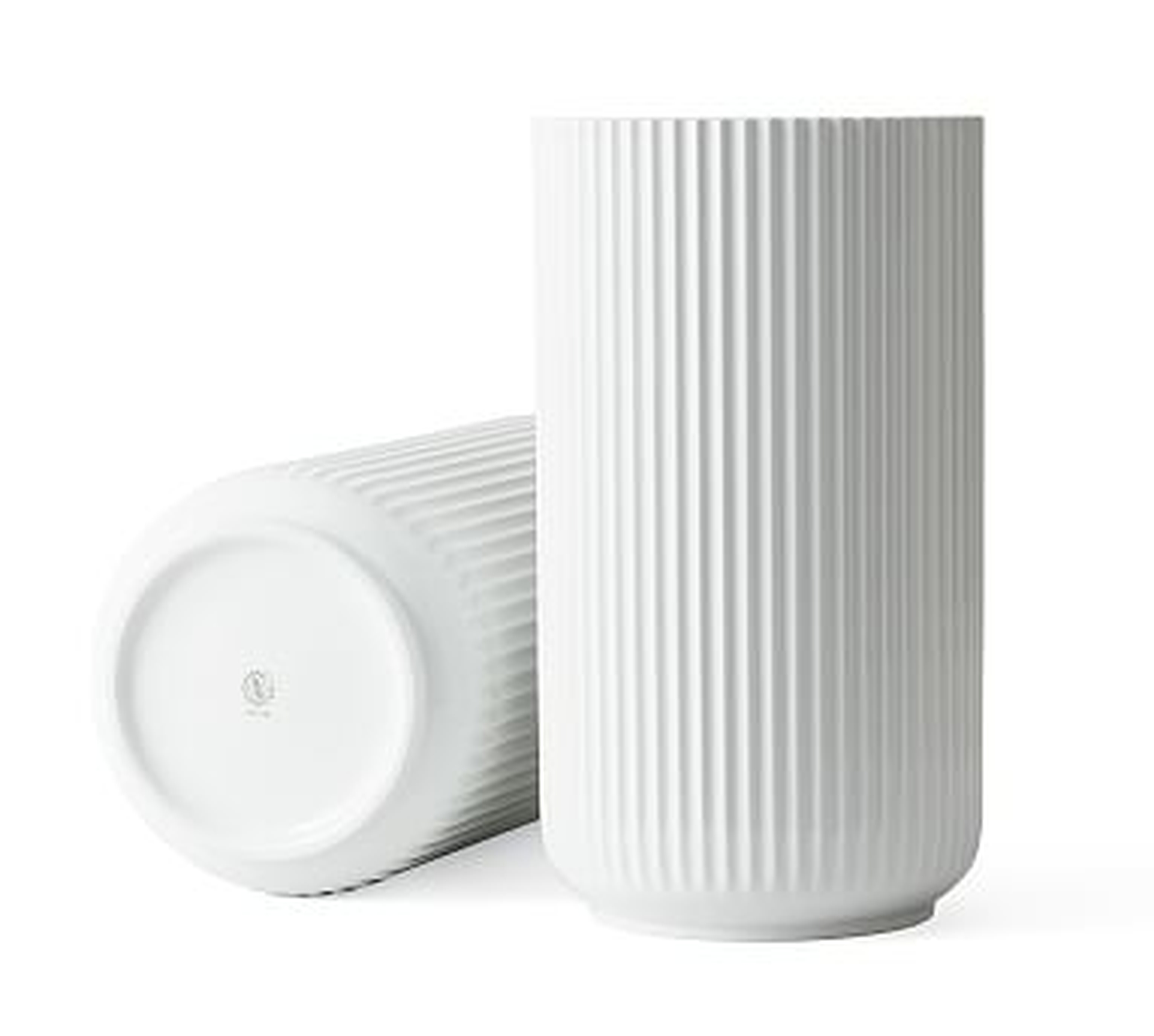 Lyngby White Porcelain Vases, XL - Pottery Barn