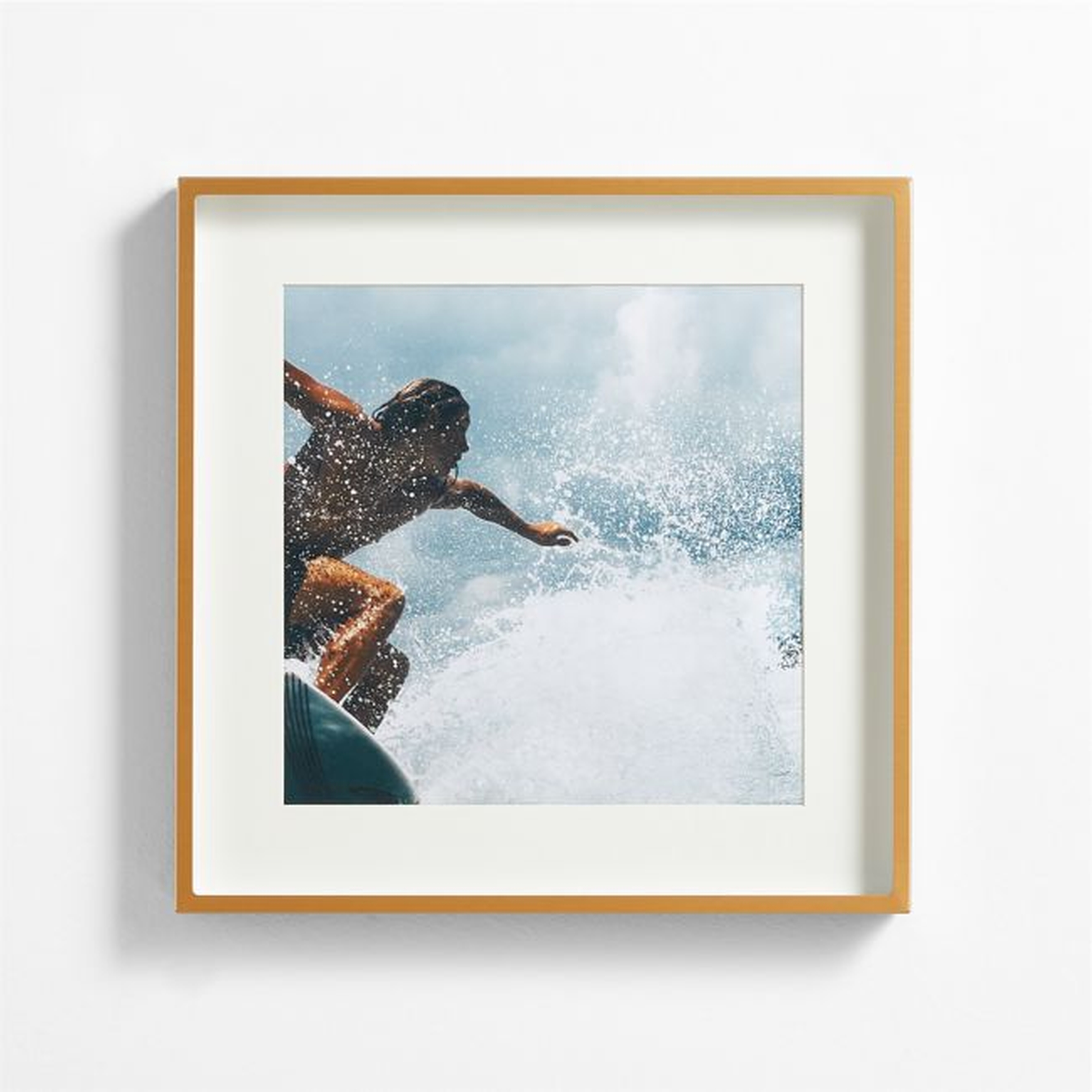 Brushed Brass 11x11 Wall Picture Frame - Crate and Barrel