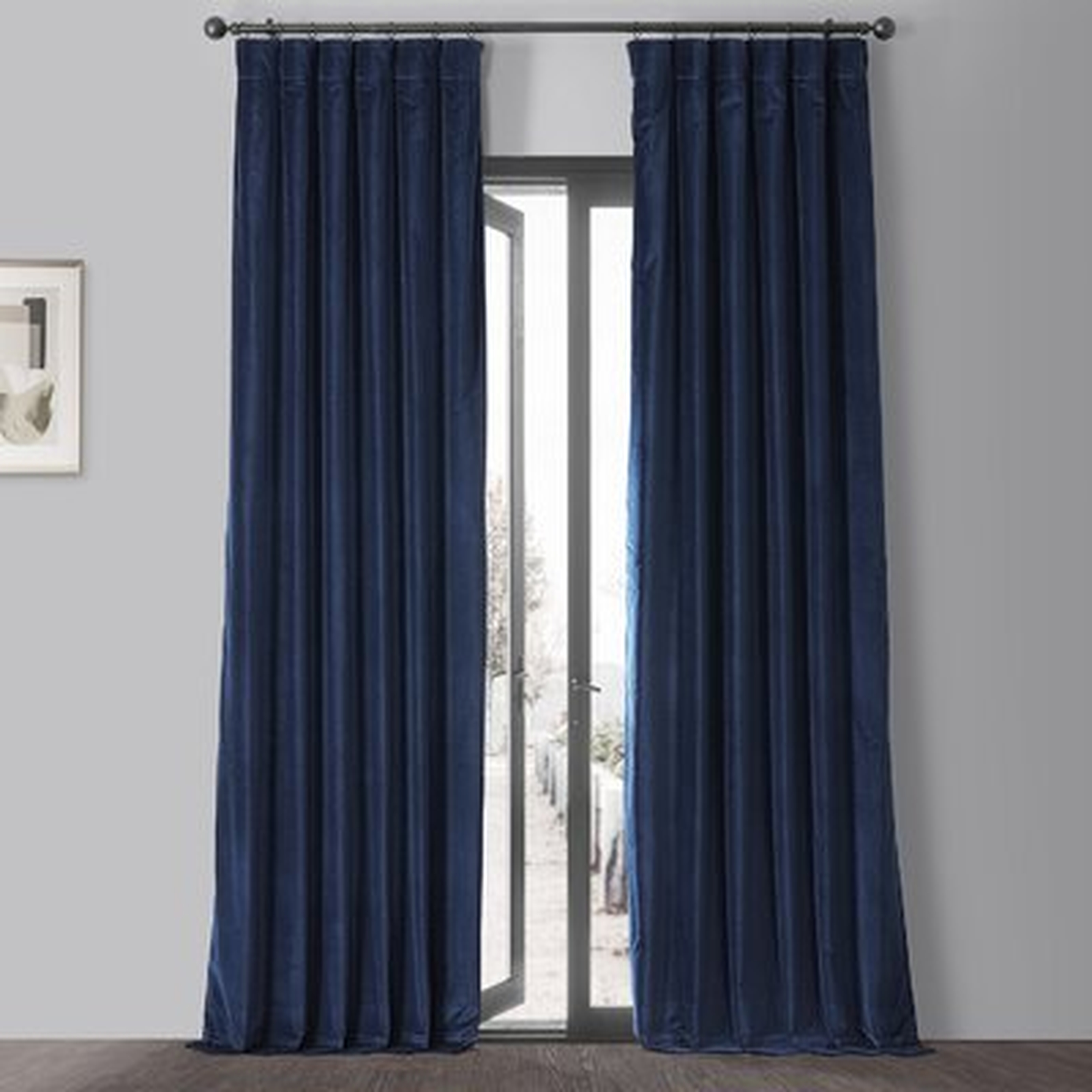 Esbiorn 100% Cotton SolidRoom Darkening Rod Pocket Single Curtain Panel - Birch Lane