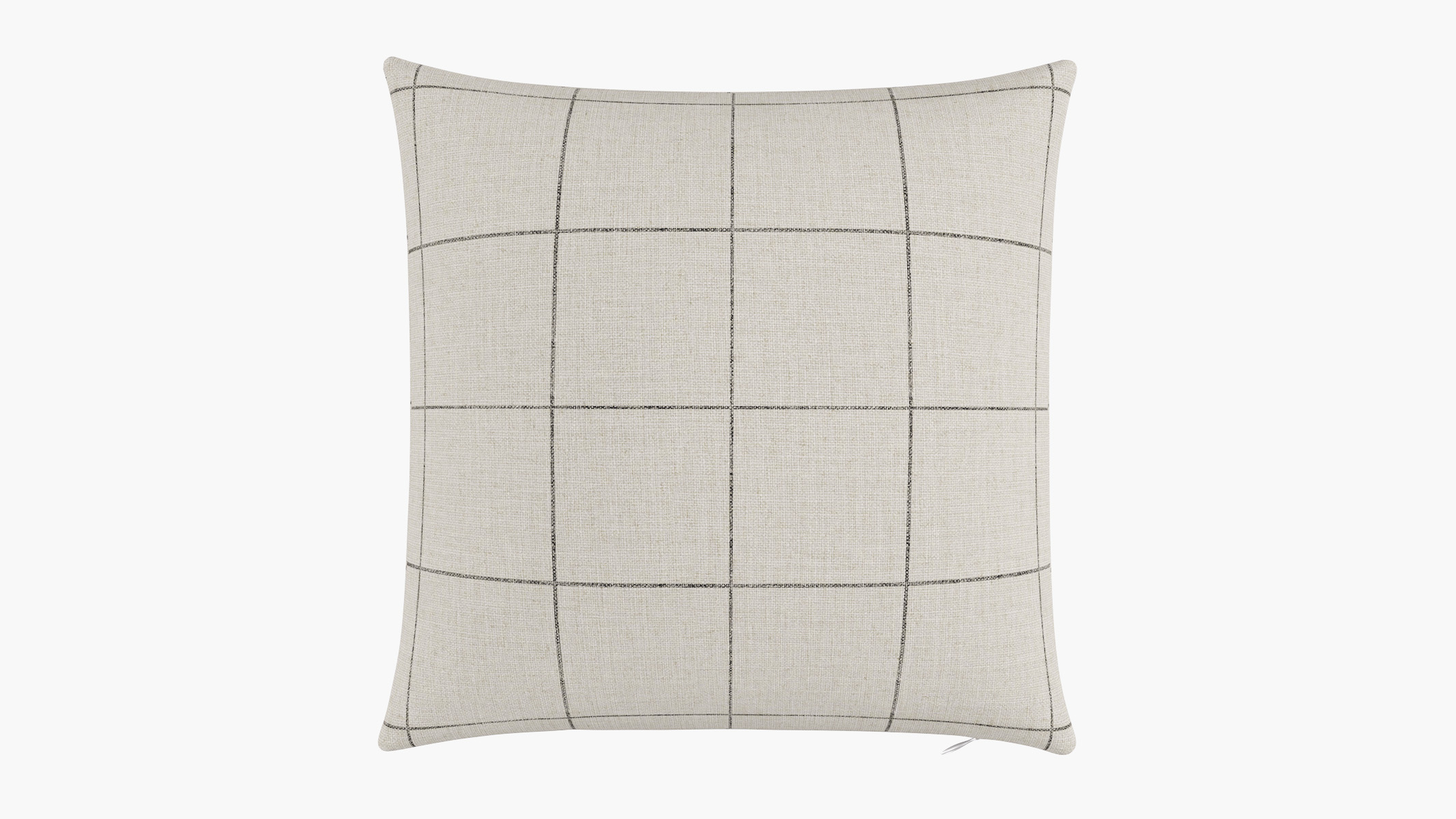 Throw Pillow 20", Coal Windowpane, 20" x 20" - The Inside