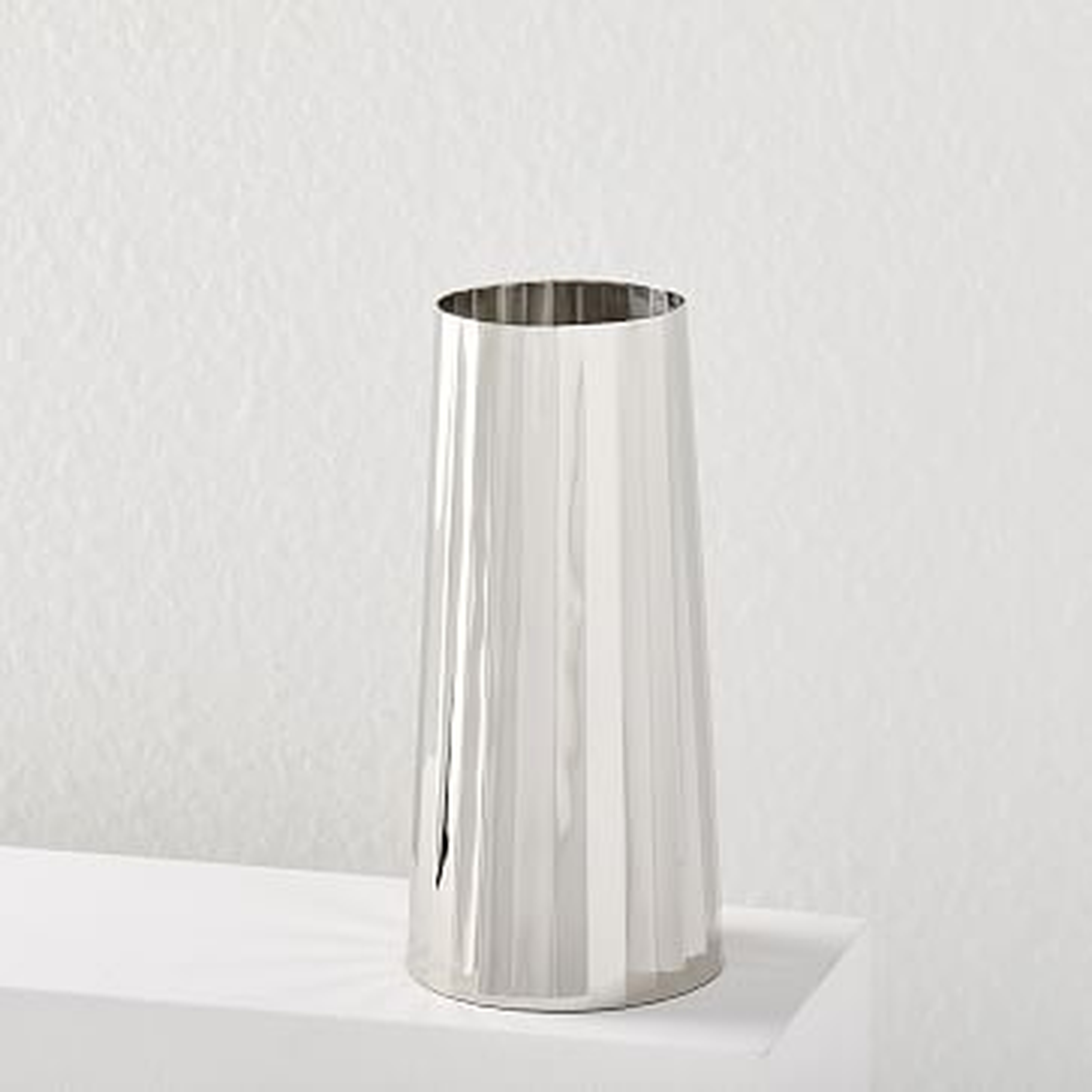 Pure Foundations Vase, Nickel, Medium - West Elm