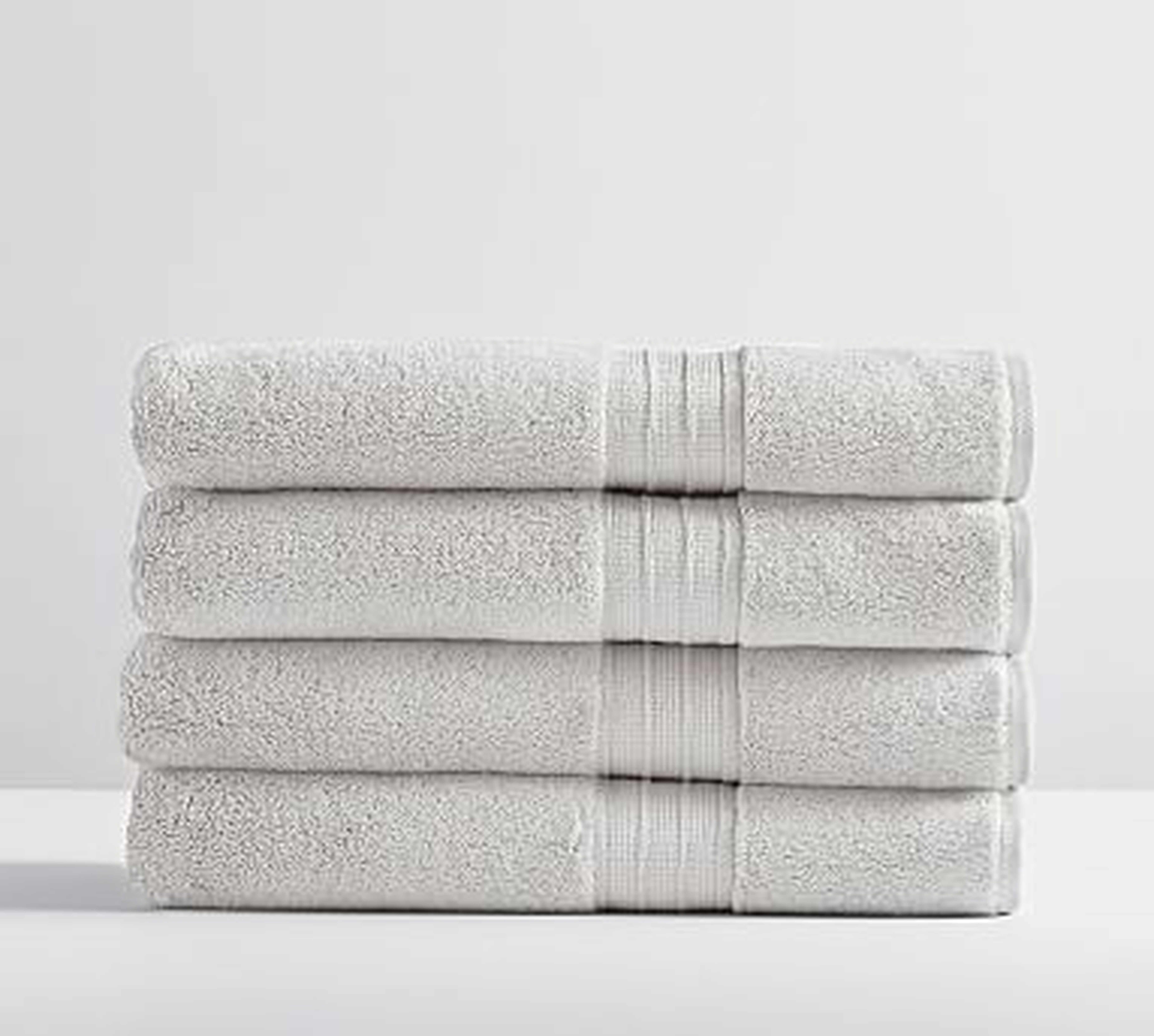 Hydrocotton Organic Bath Towels, Gray Mist, Set of 4 - Pottery Barn