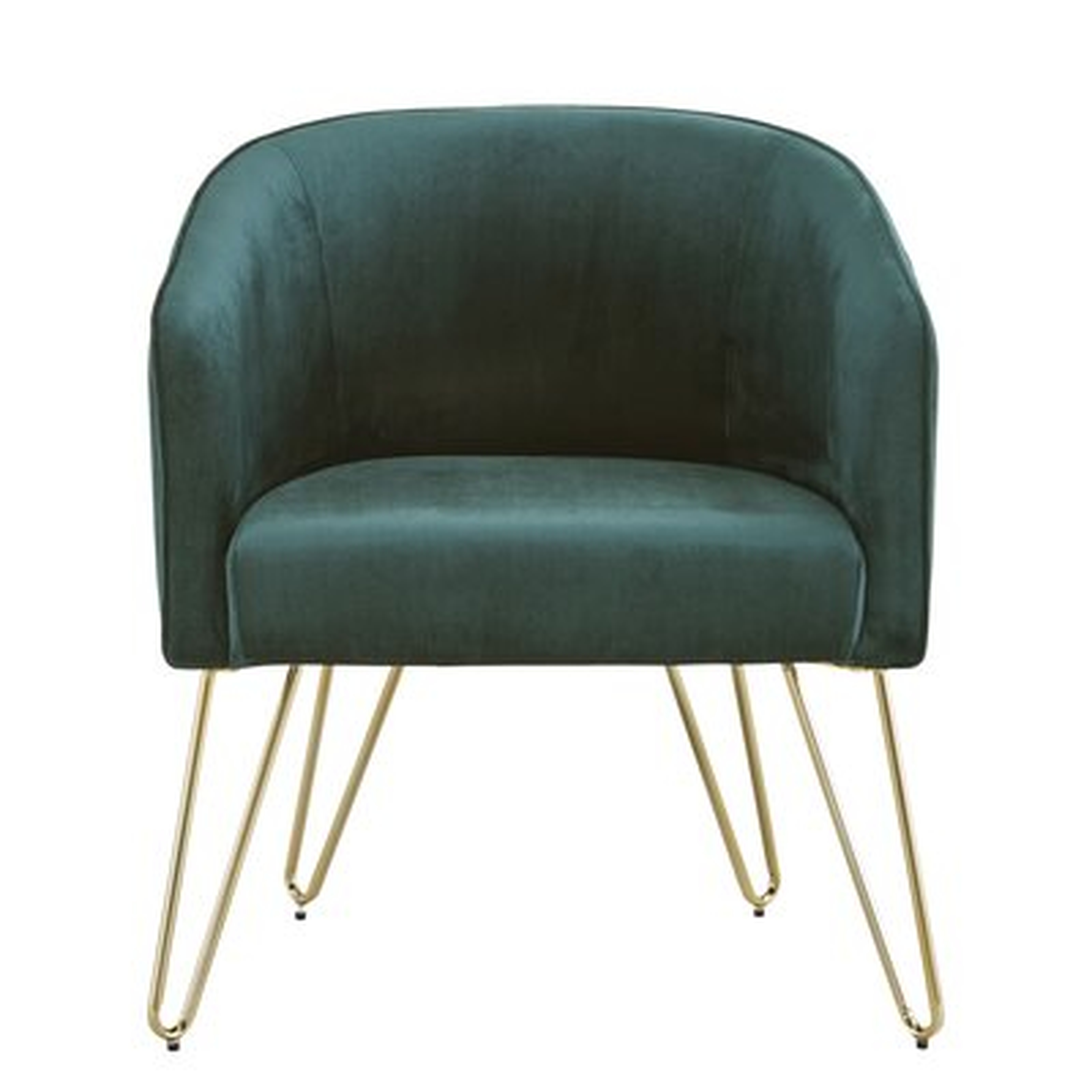 Barreto Velvet Barrel Chair - Wayfair