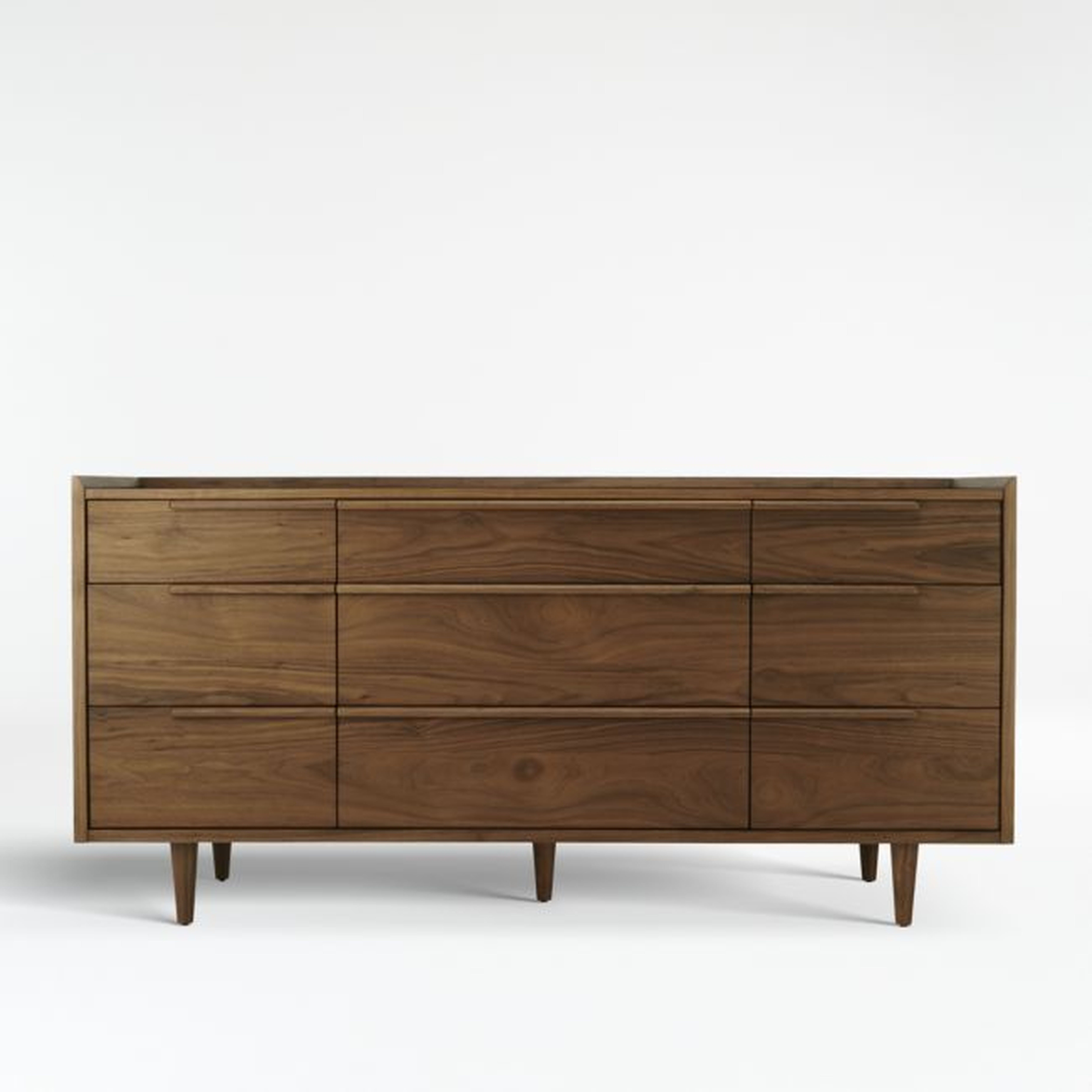 Tate 68" Walnut 9-Drawer Dresser - Crate and Barrel