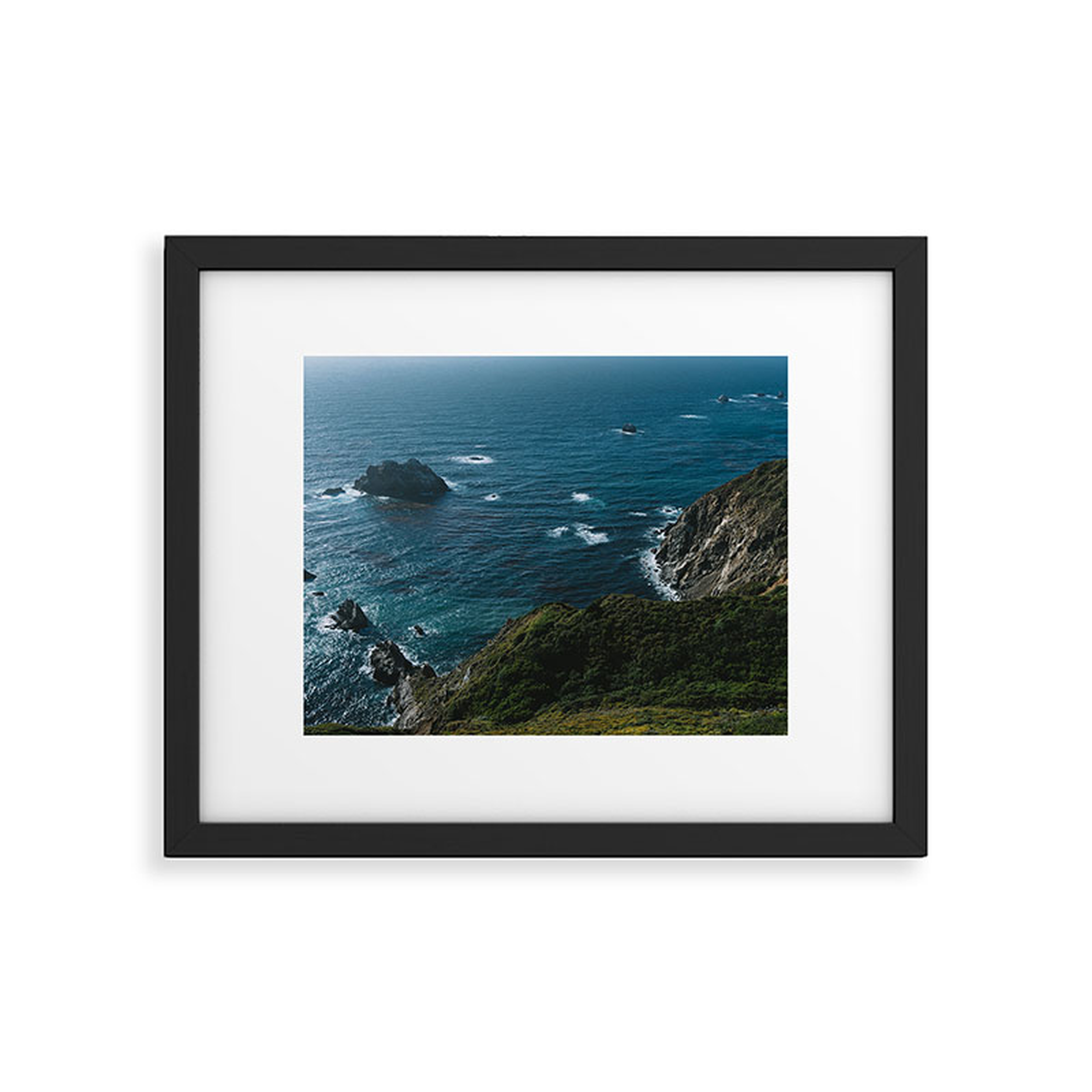 Big Sur California X by Bethany Young Photography, Modern Framed Art Print, Black,16" x 20" - Cove Goods