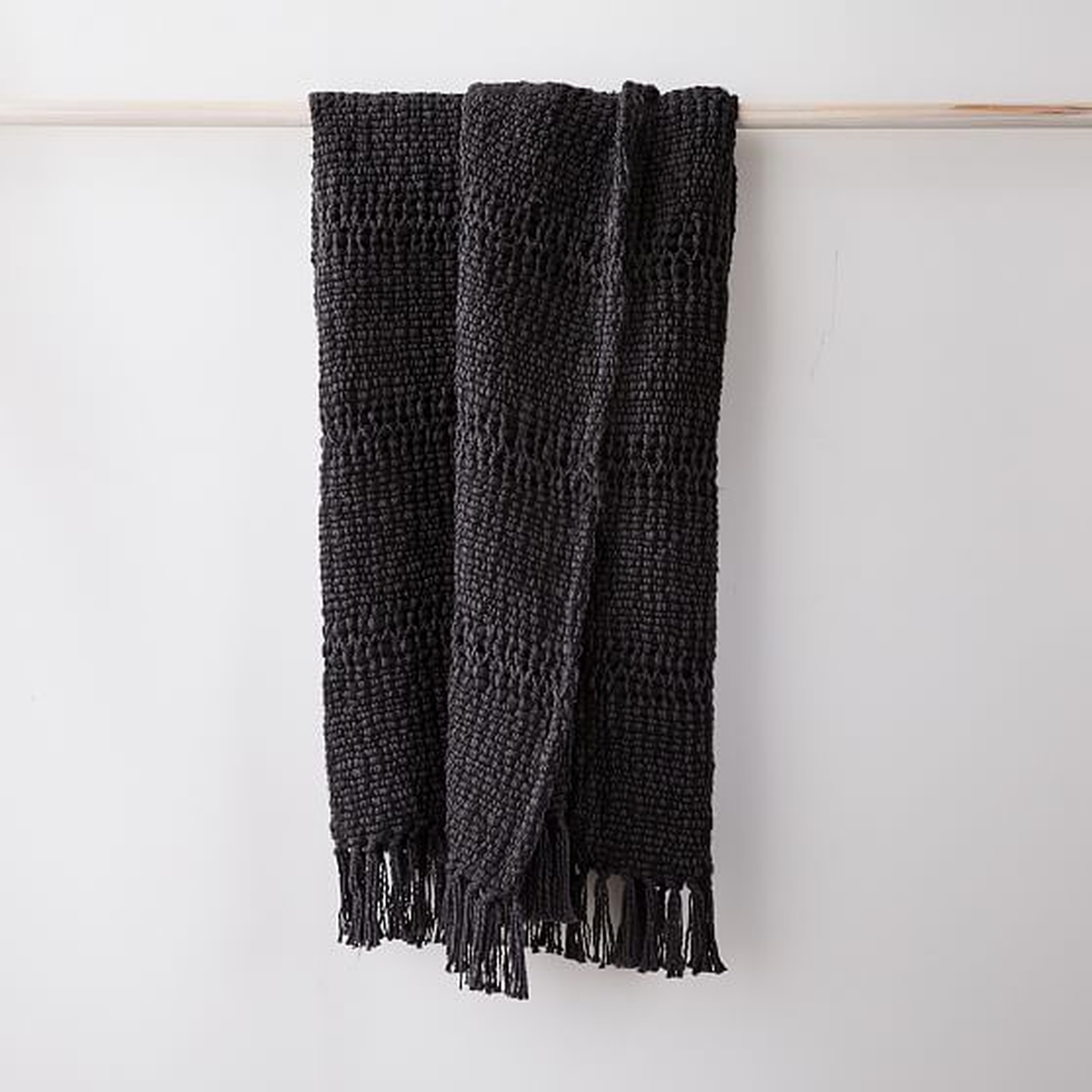 Cozy Weave Throw, 50"x60", Slate-individual - West Elm