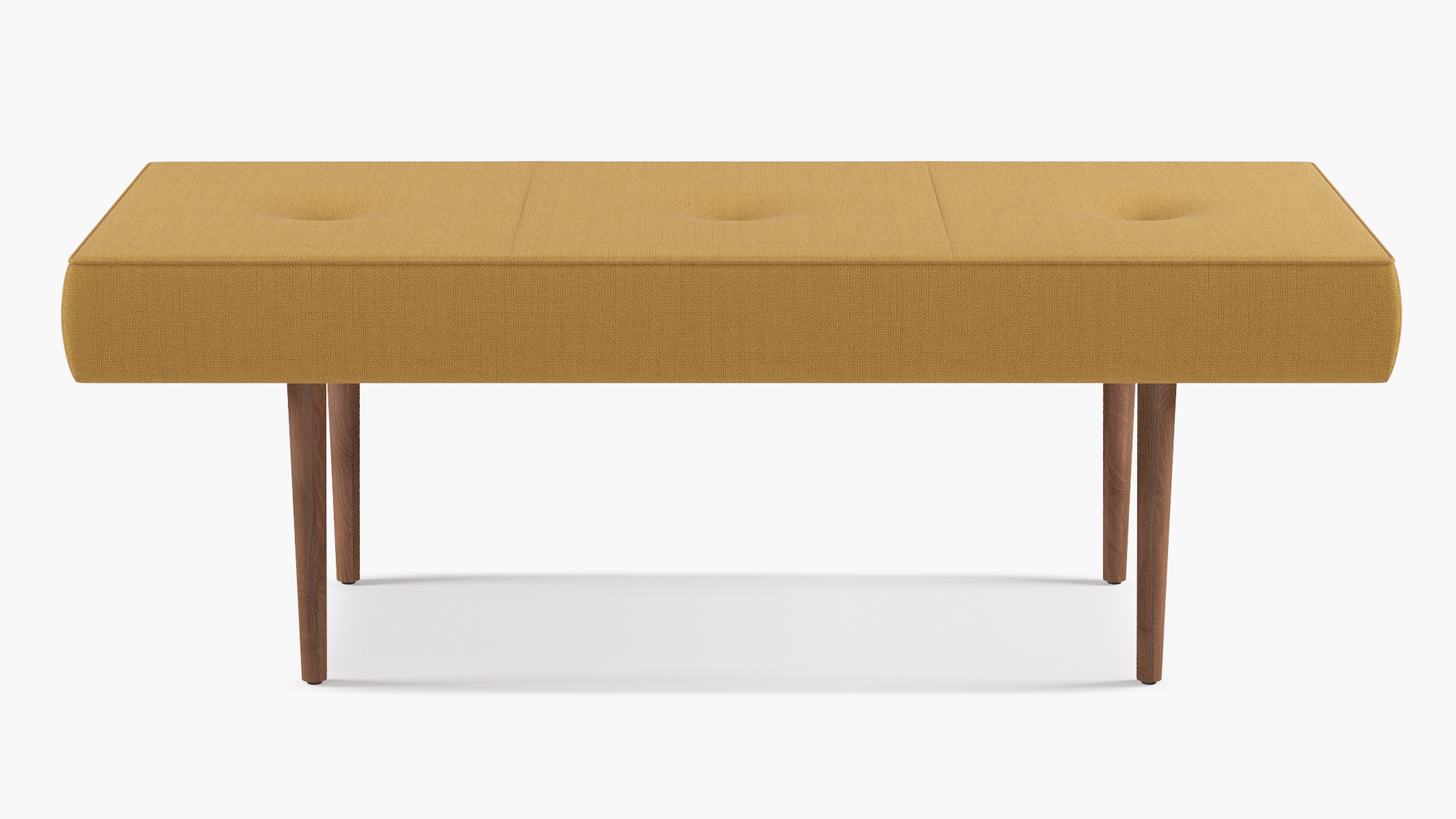 Mid-Century Bench | French Yellow Linen - The Inside