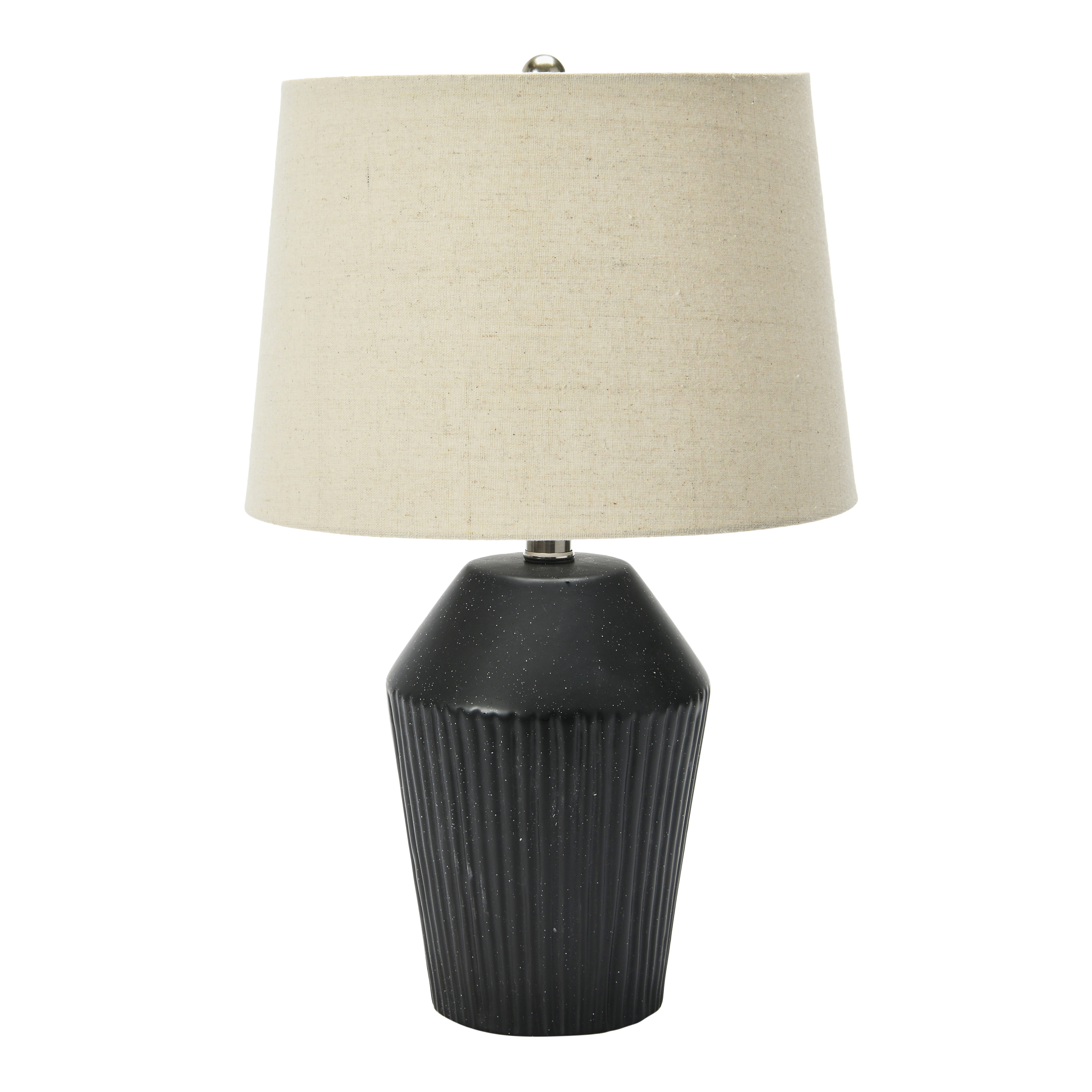 13" Round Stoneware Desk Lamp - Creative Co-Op