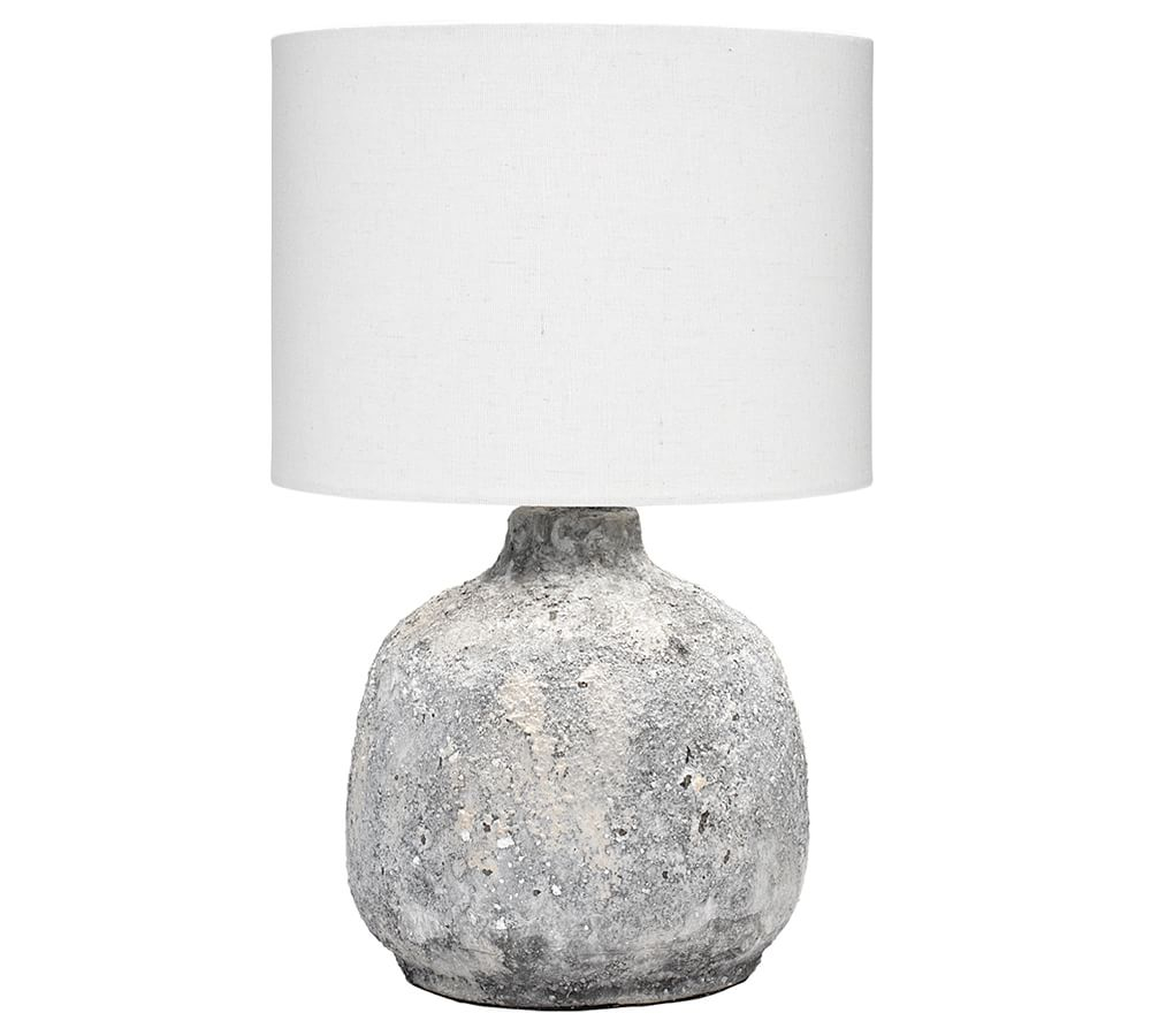 Barstow Ceramic Table Lamp, Grey Textured Ceramic, 14.5" - Pottery Barn