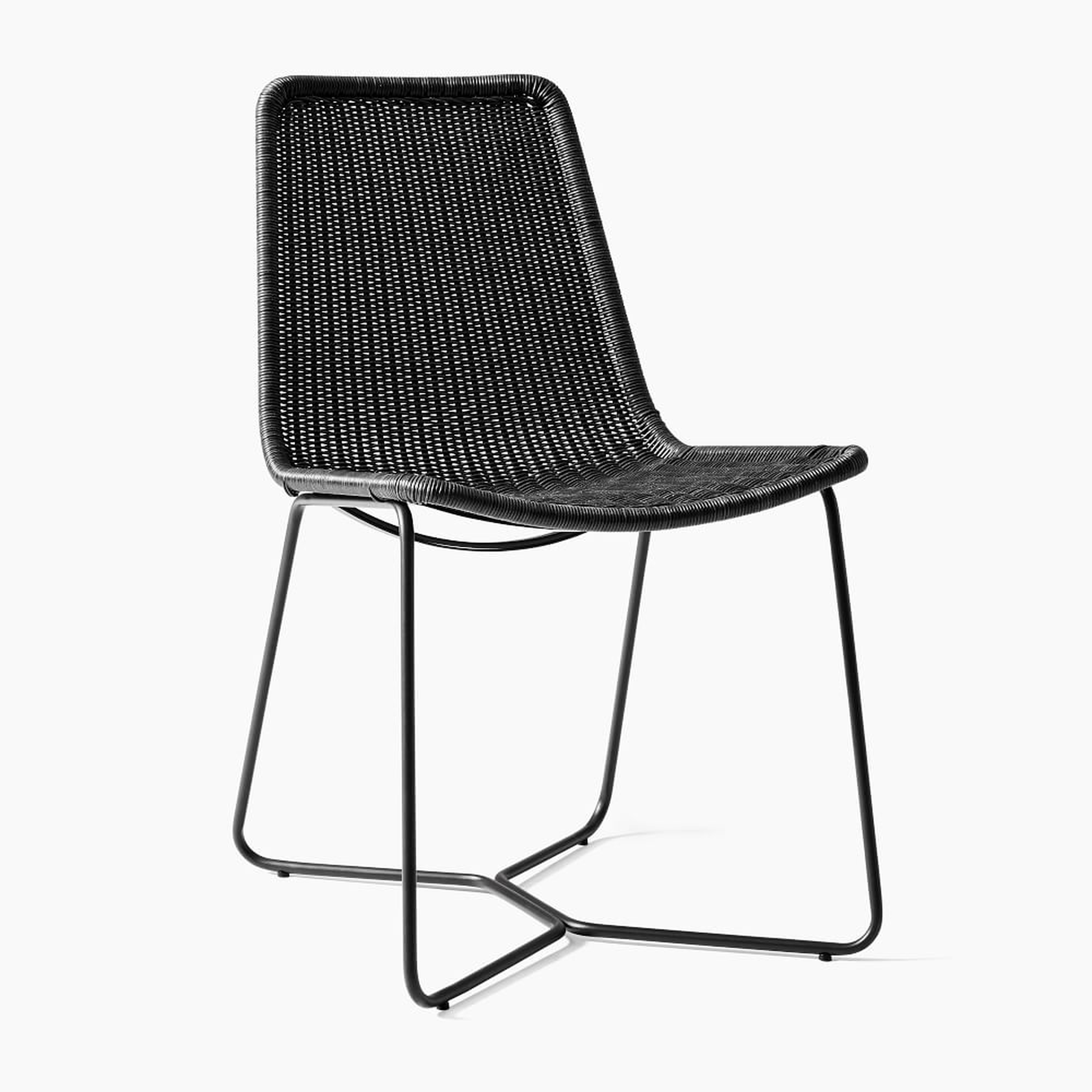 Outdoor Slope Collection Charcoal Dining Chair - West Elm