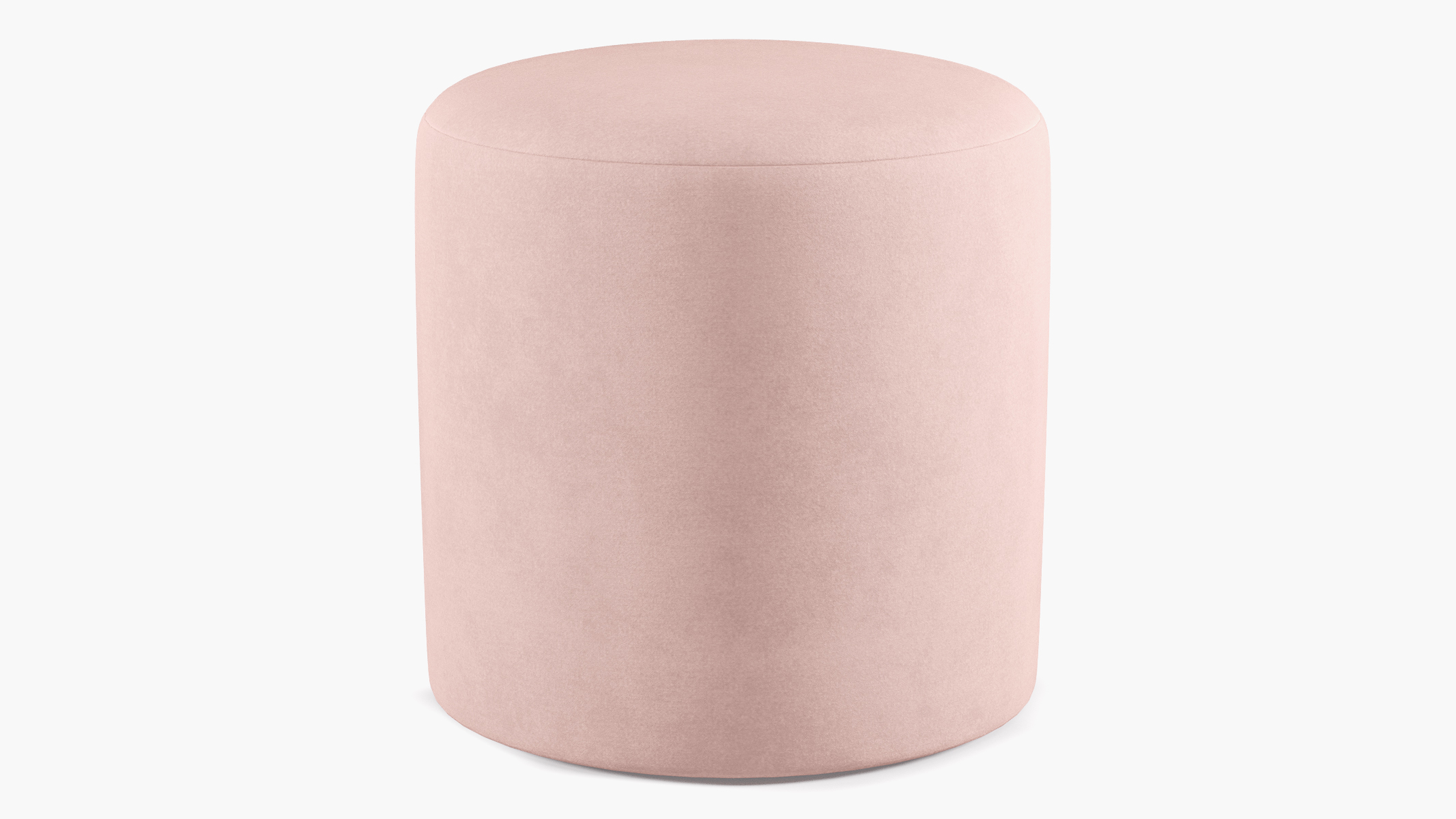 Drum Ottoman, Blush Classic Velvet - The Inside