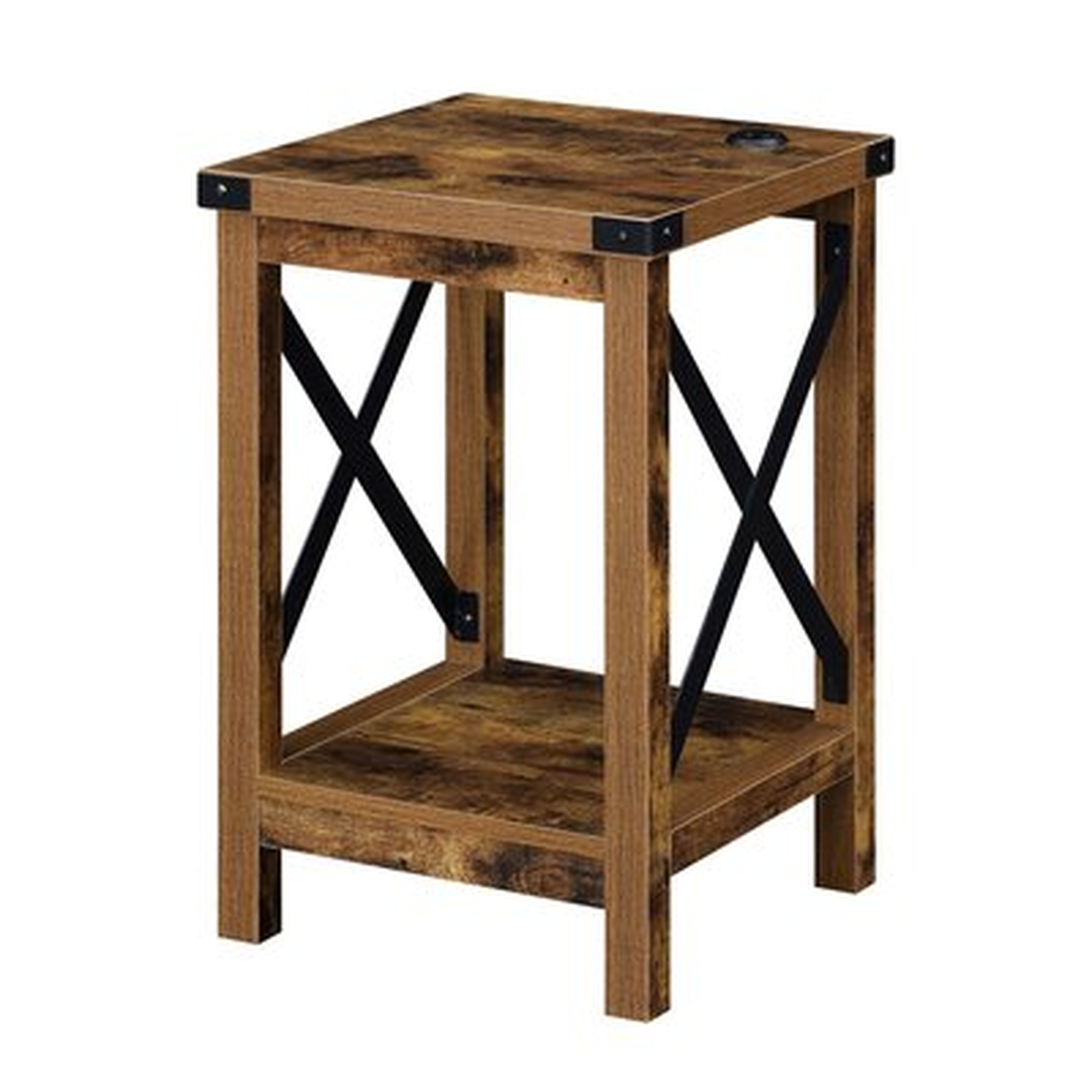 Arachne End Table with Storage and Built-In Outlets - Wayfair