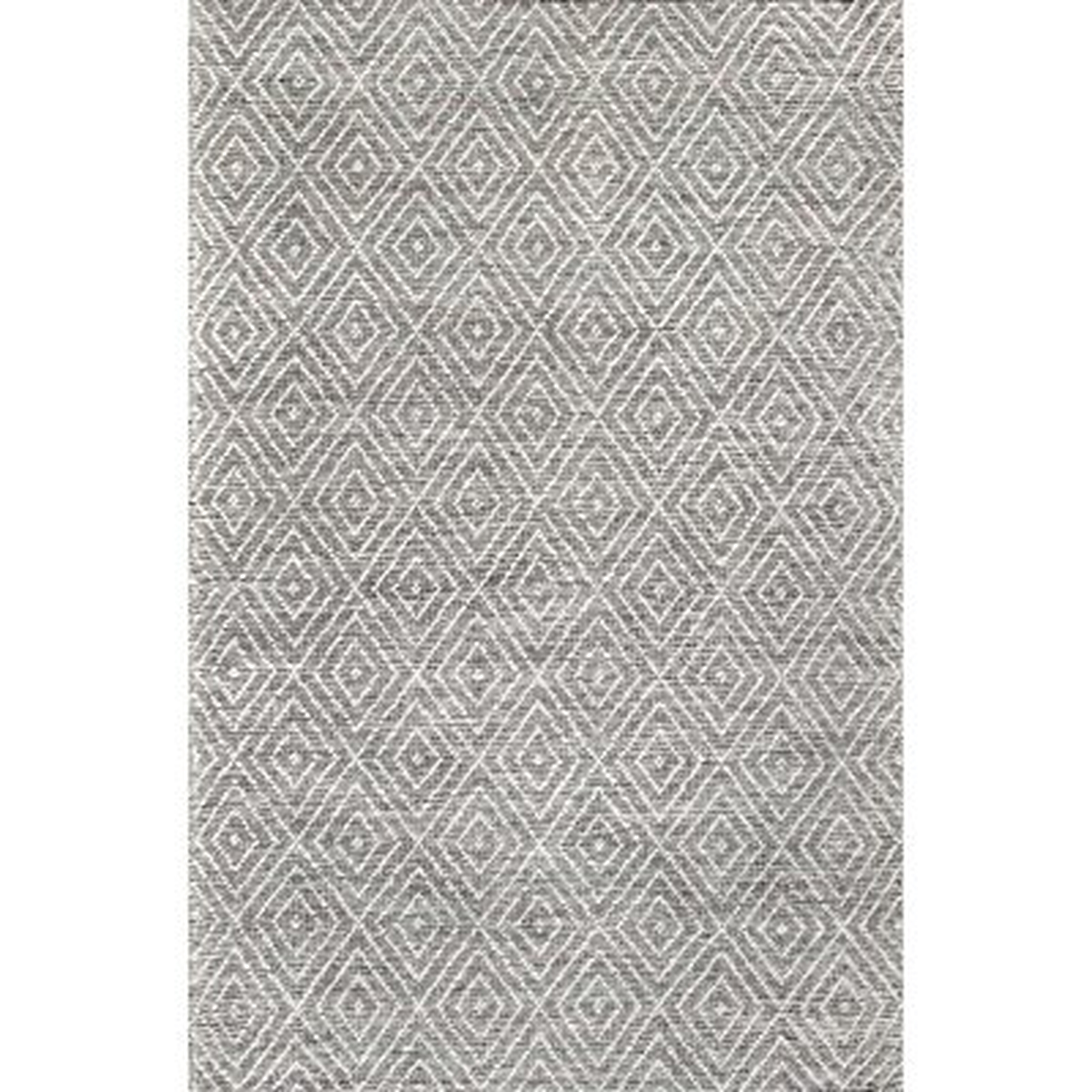 Massenburg Geometric Hand Hooked Wool/Cotton Gray Area Rug - Wayfair