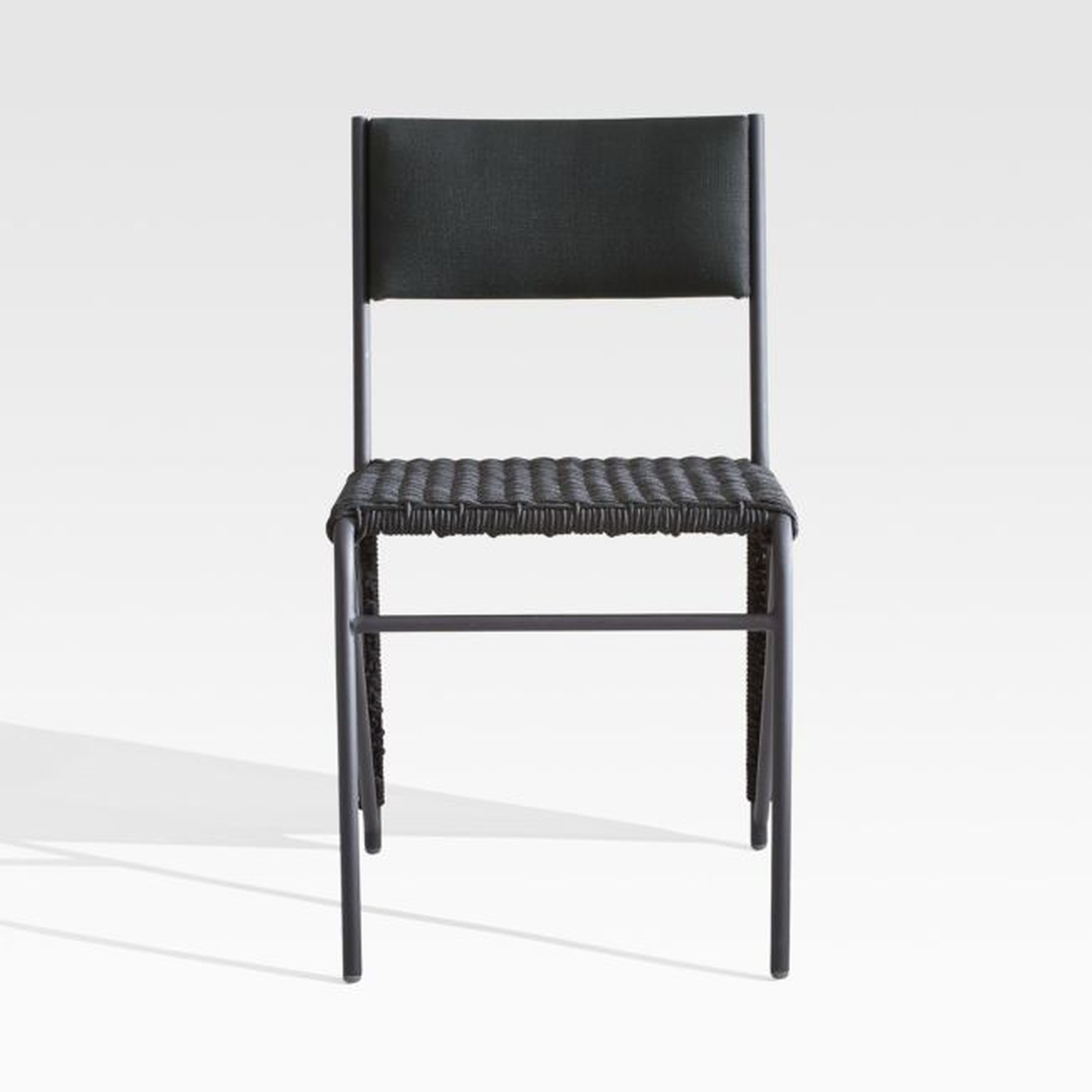 Dorado Black Small Space Outdoor Dining Chair - Crate and Barrel