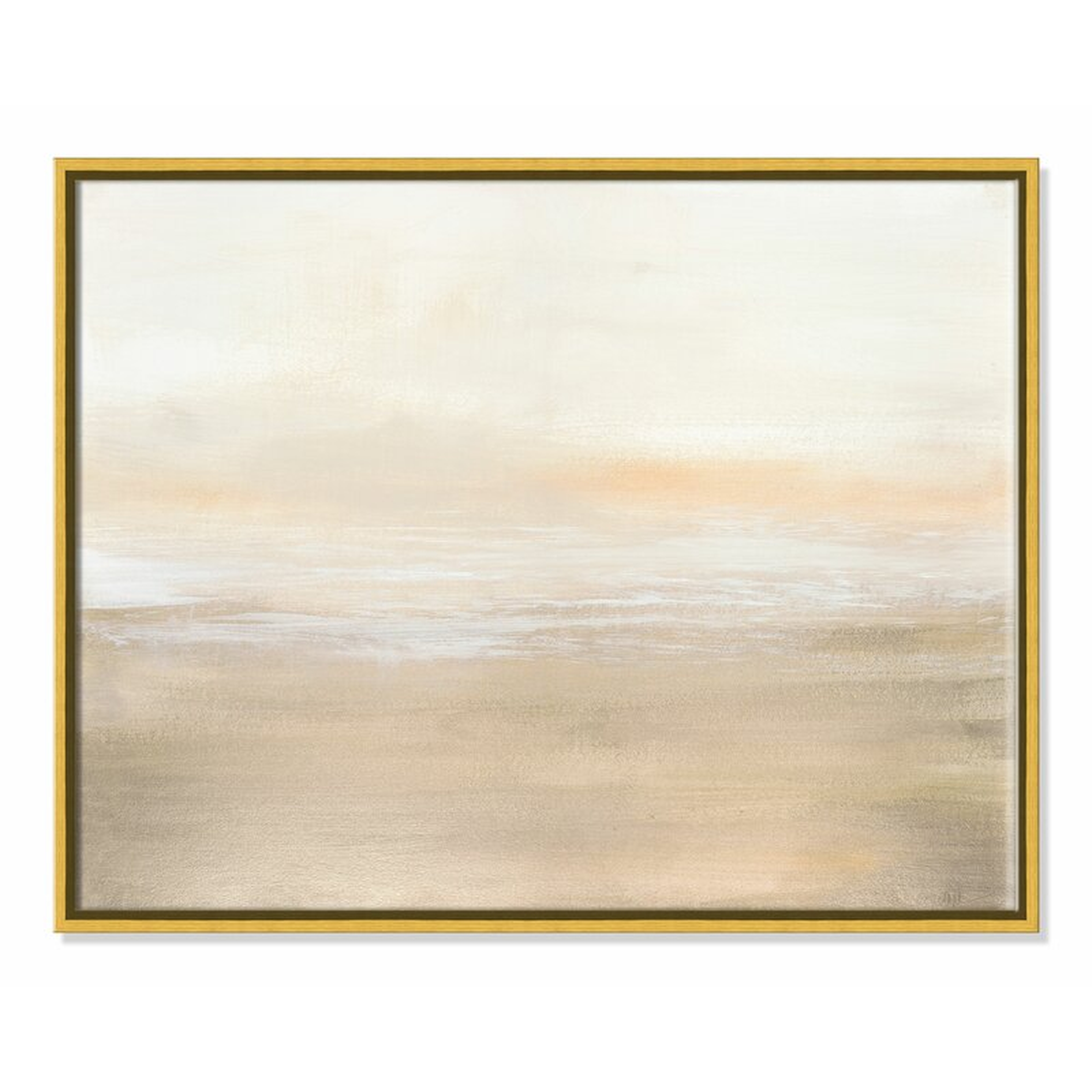 Casa Fine Arts Morning Calm - Floater Frame Painting on Canvas Frame Color: Gold Framed, Size: 22" H x 28" W x 2" D - Perigold