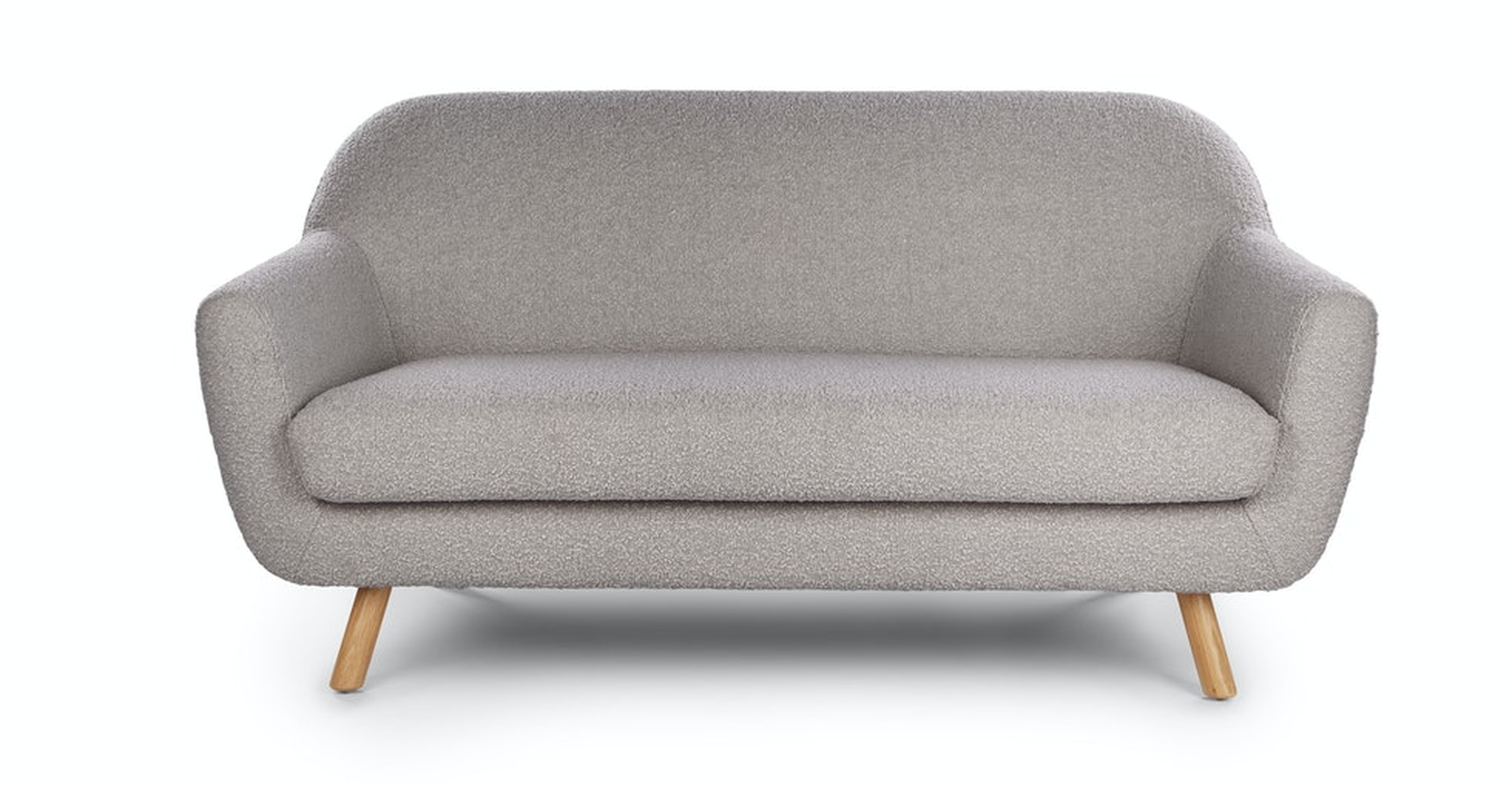 Gabriola Dover Gray Bouclé Loveseat - Article