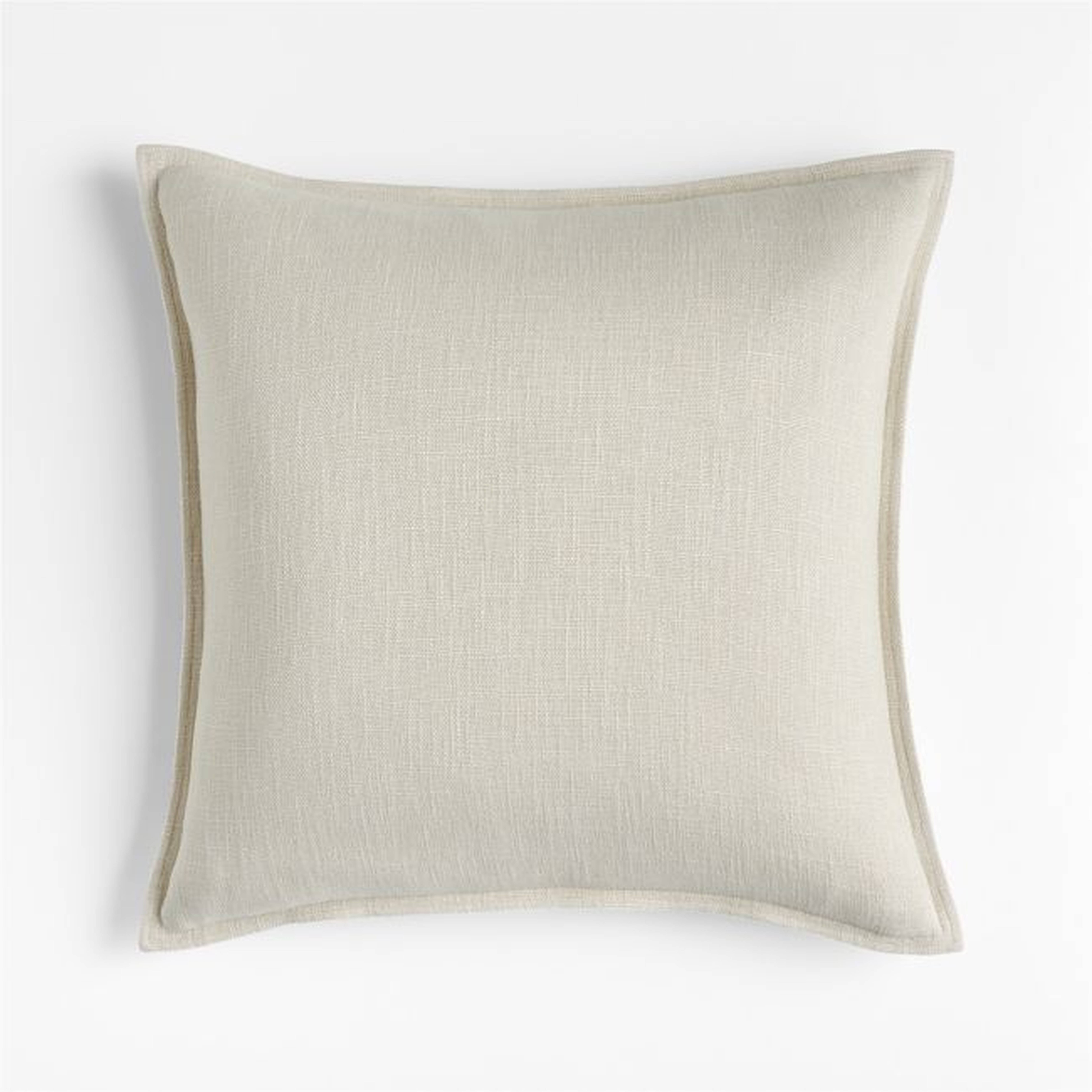 Ivory 20"x20" Laundered Linen Throw Pillow with Down-Alternative Insert - Crate and Barrel