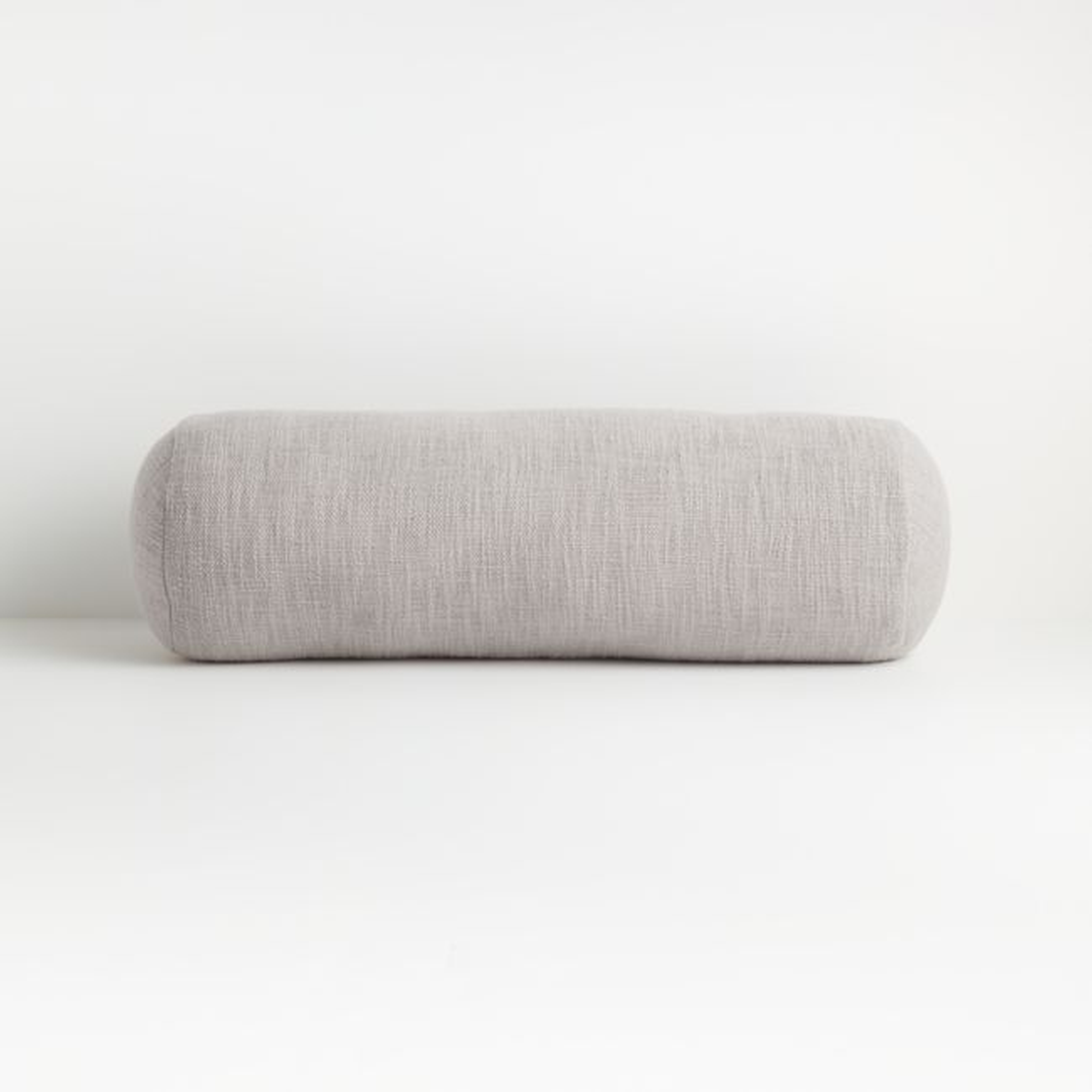 Lindstrom Grey 24?x8" Bolster Pillow - Crate and Barrel