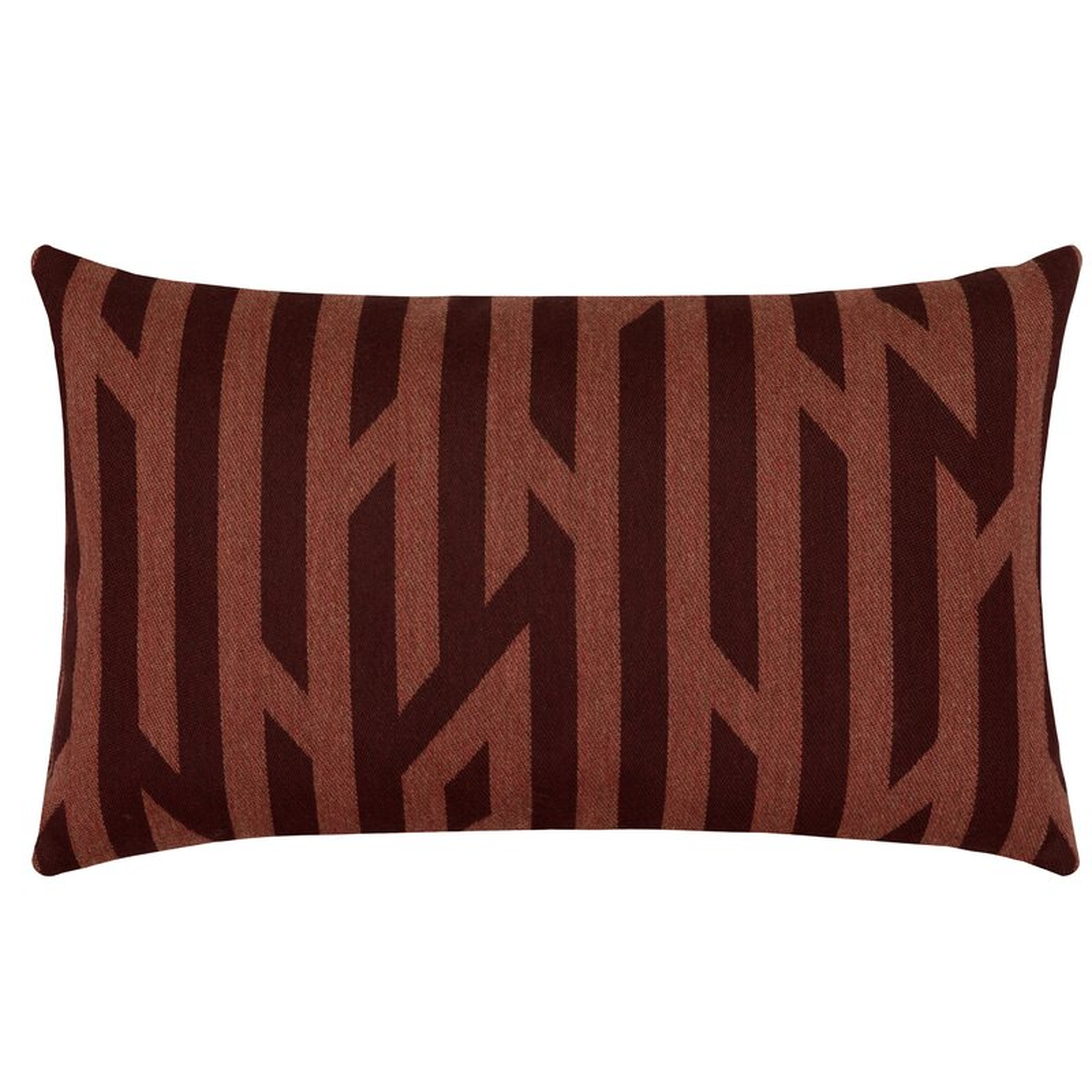 Elaine Smith Zest Tang Sunbrella Indoor / Outdoor Geometric Lumbar Pillow Color: Red - Perigold