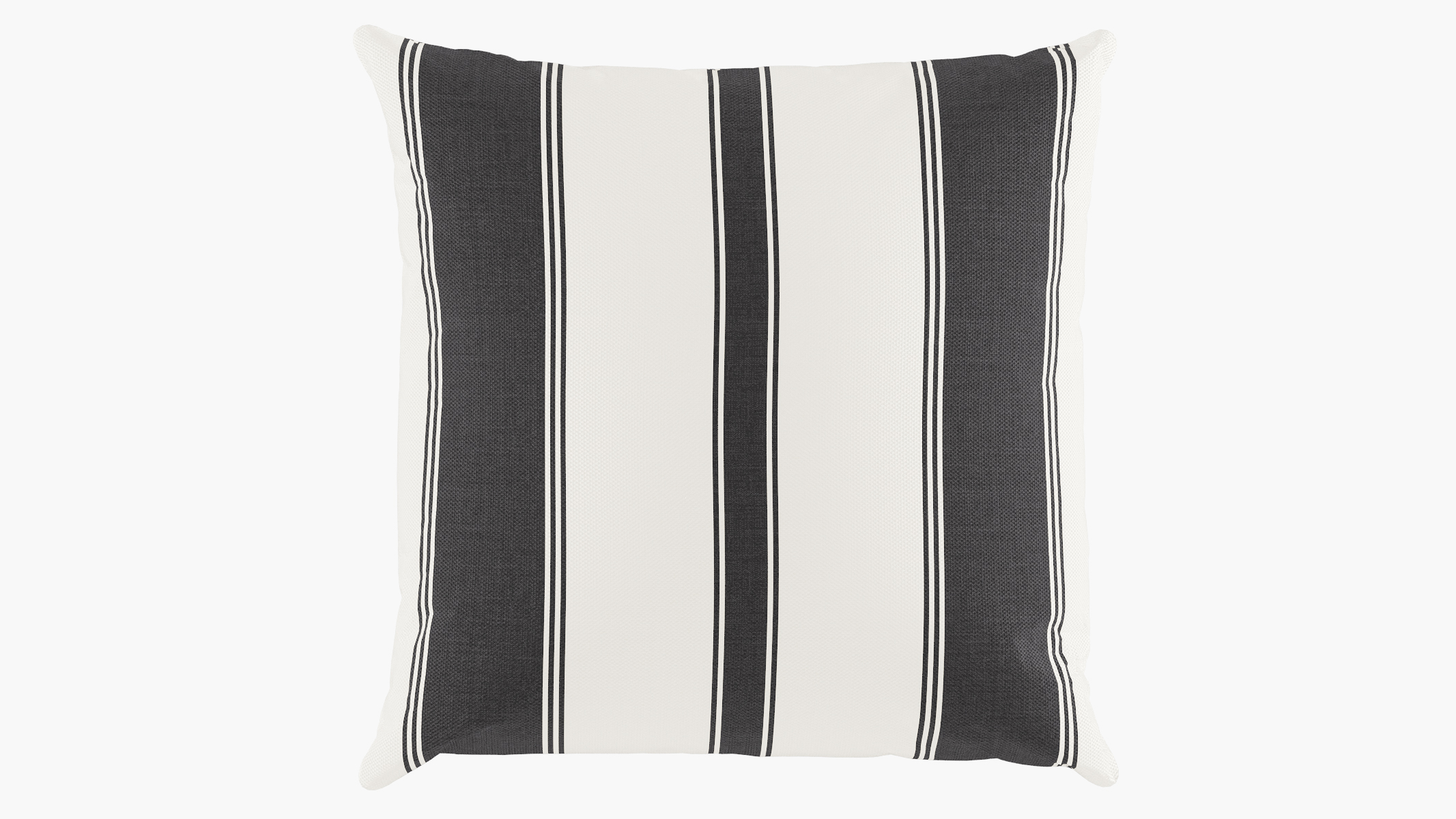 Outdoor 16" Throw Pillow, Ink Clarence Stripe, 16" x 16" - The Inside