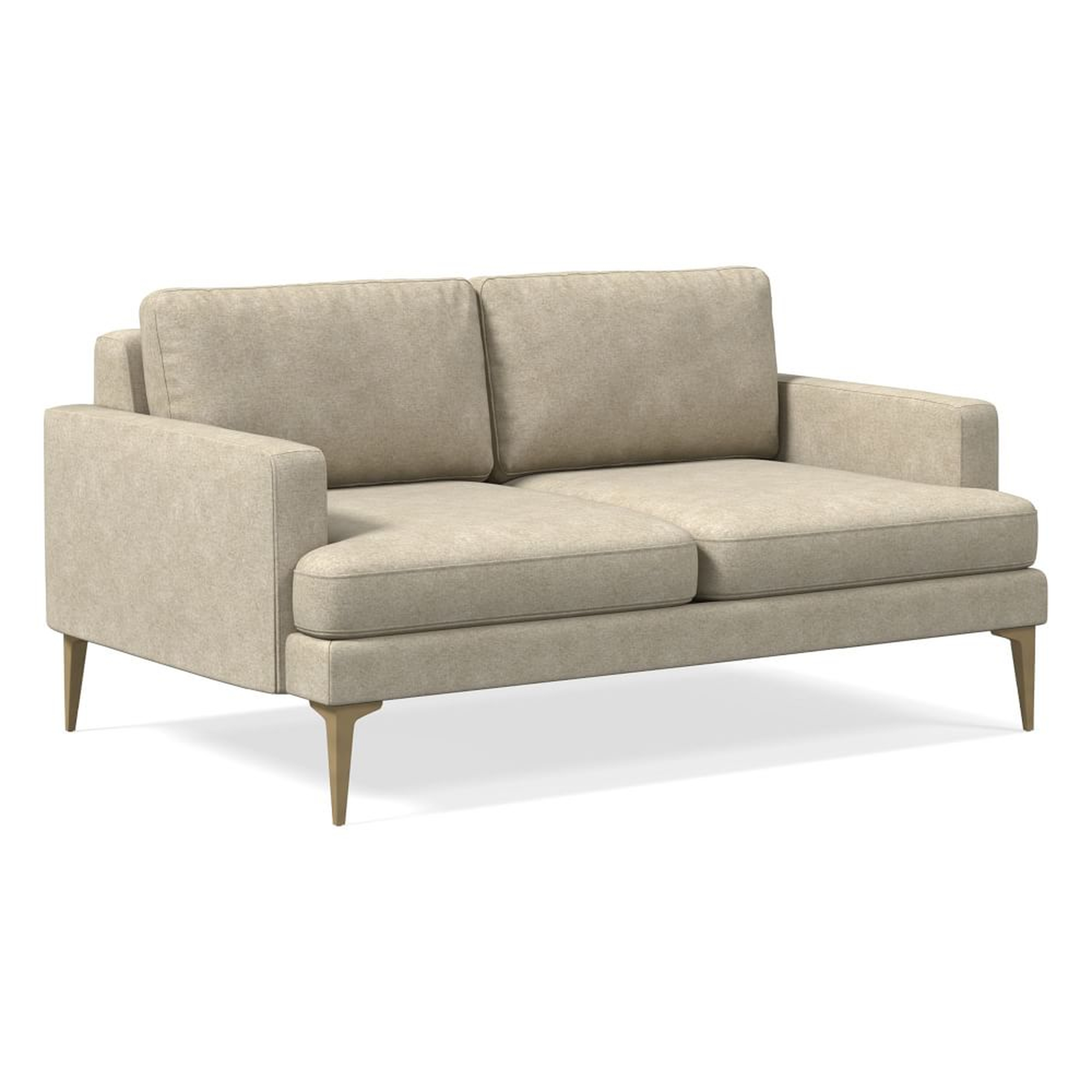 Andes 60" Multi-Seat Sofa, Standard Depth, Distressed Velvet, Dune, BB - West Elm
