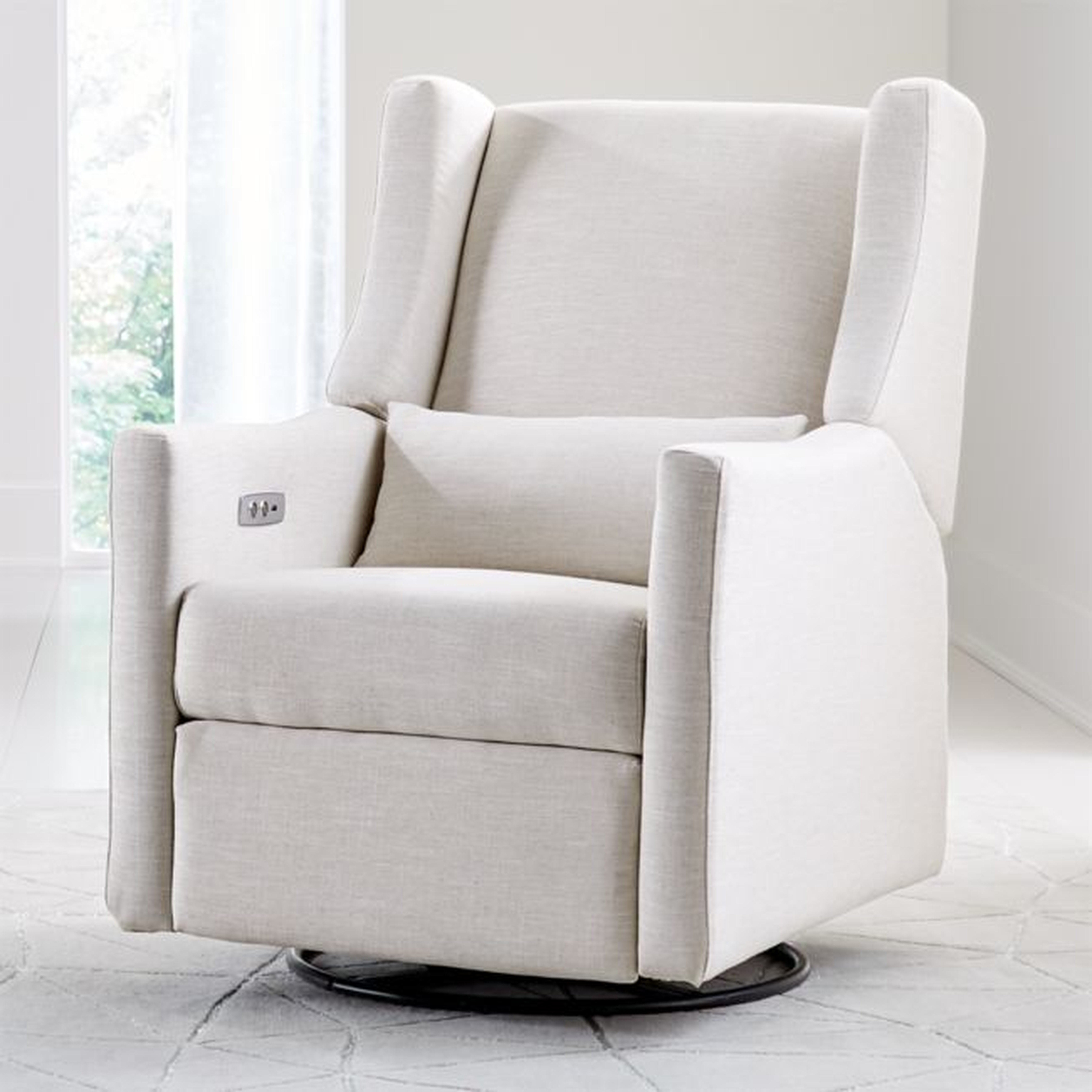 Babyletto Kiwi Ivory Power Recliner Glider - Crate and Barrel